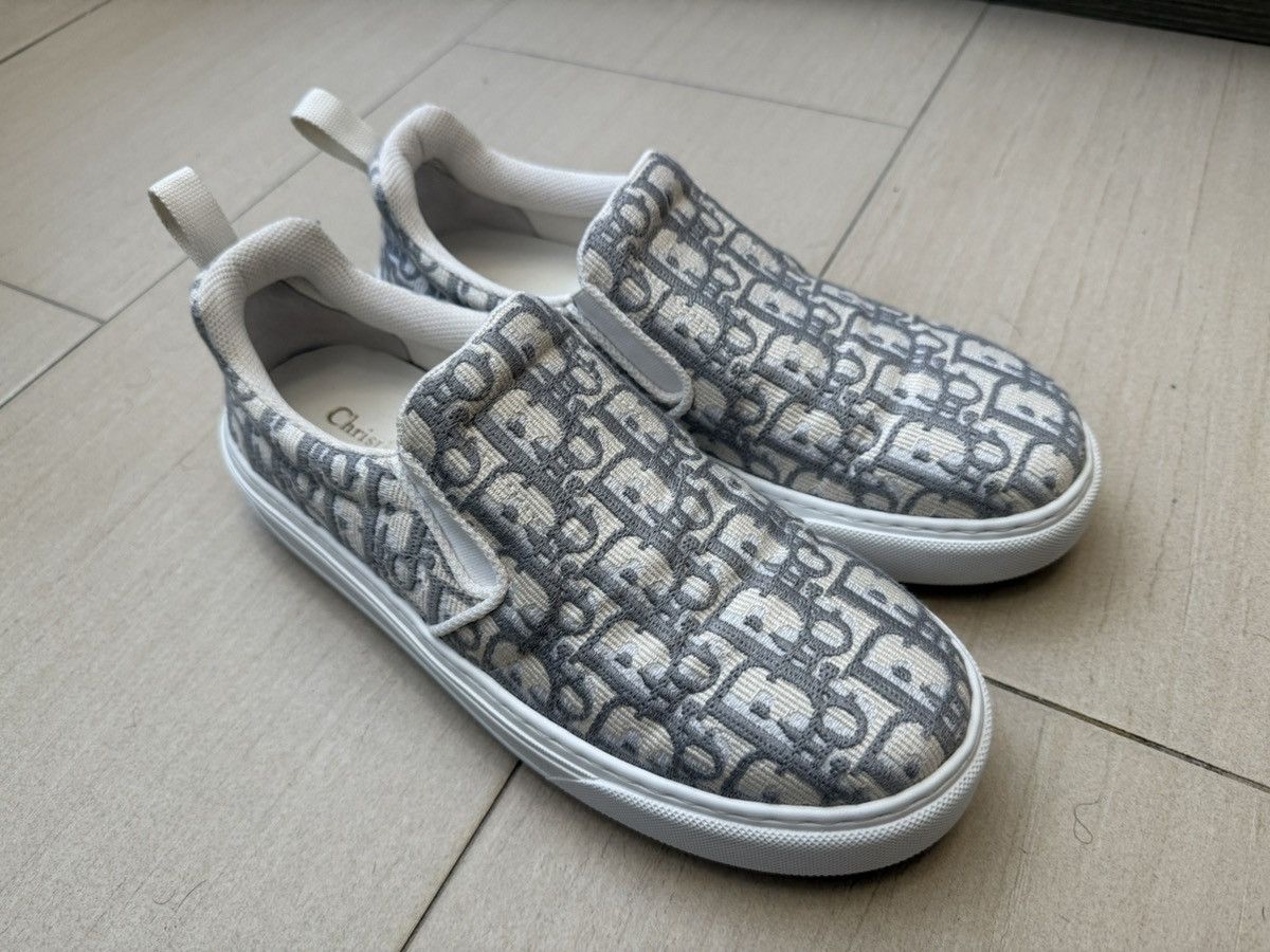 Dior Dior gray oblique solar slip on sneakers 40.5 Size US 7.5 / EU 40-41 - 2 Thumbnail