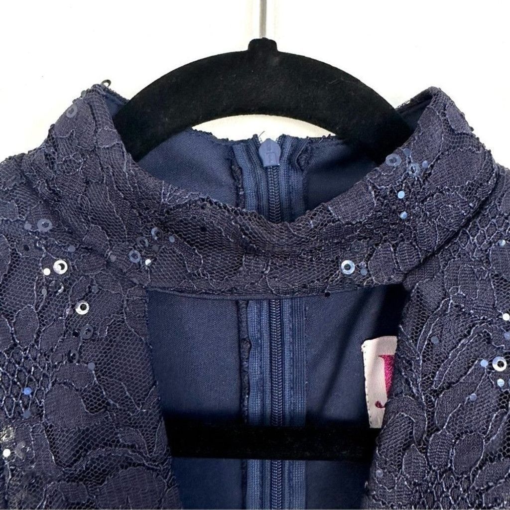 Other Jess Wright Sequin Floral Lace High Neck Dress Size 4 (UK 8) Size S / US 4 / IT 40 - 5 Thumbnail