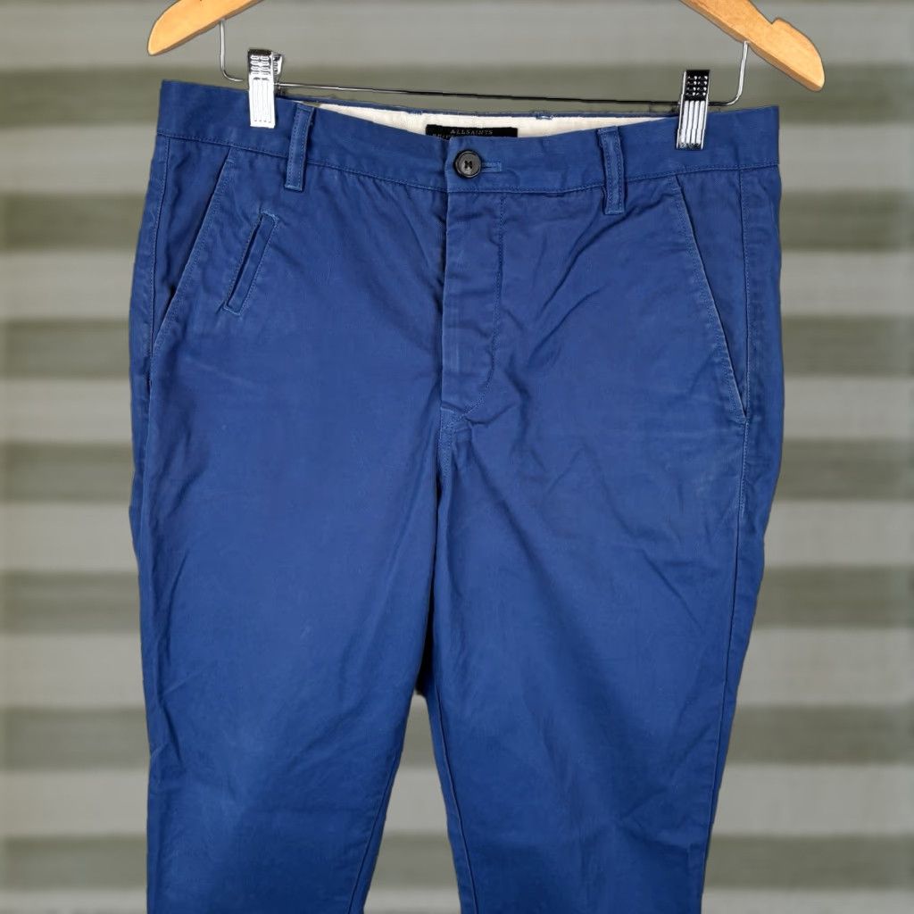 Allsaints AllSaints Pants Mens 32x30 Chino Slim Straight Blue Preppy 100% Cotton Regular Waist Size 32 Size US 32 / EU 48 - 1 Thumbnail
