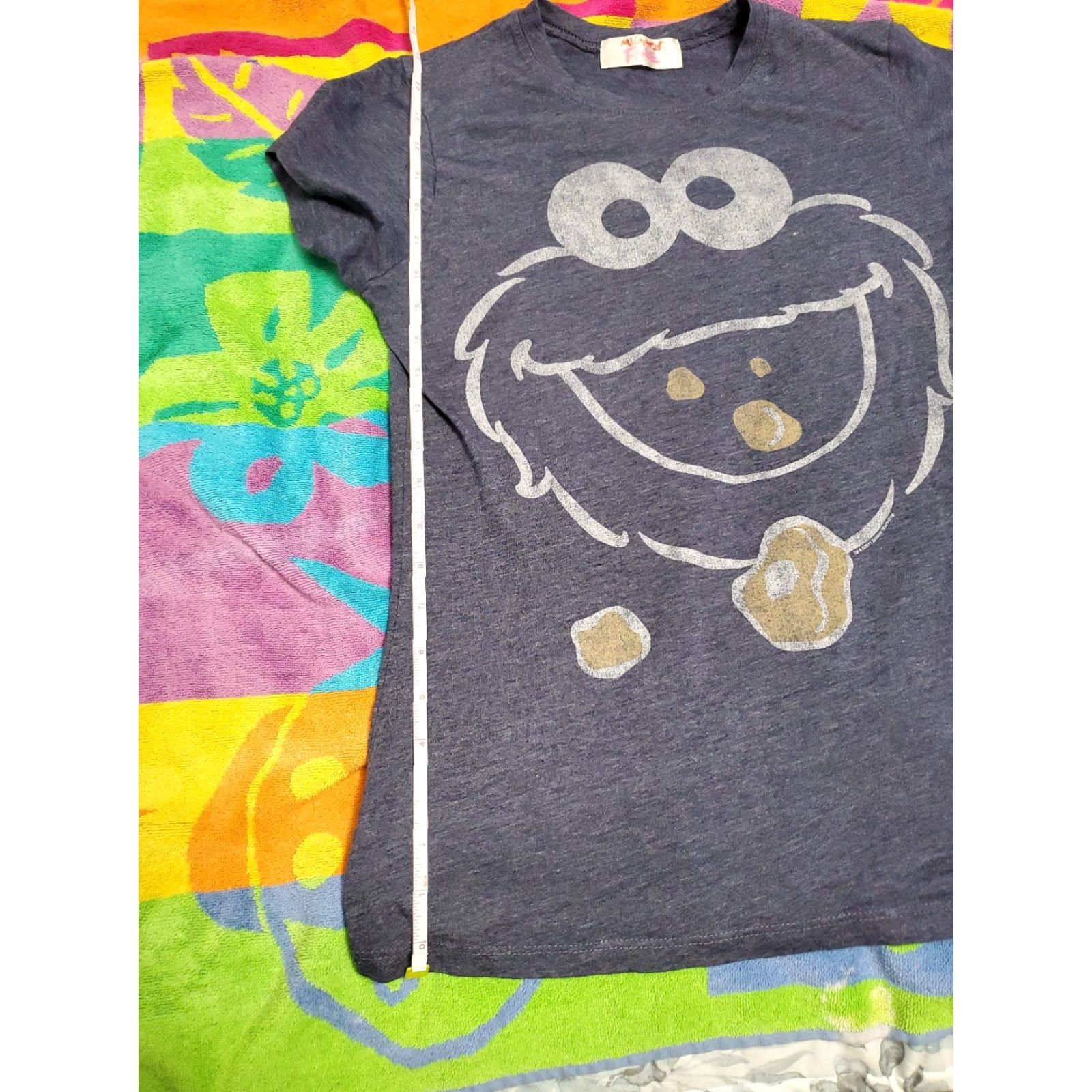 Vintage Mighty Fine Cookie Monster Sesame Street Graphic Short Sleeve T-Shirt M Women Blue Size M / US 6-8 / IT 42-44 - 7 Thumbnail