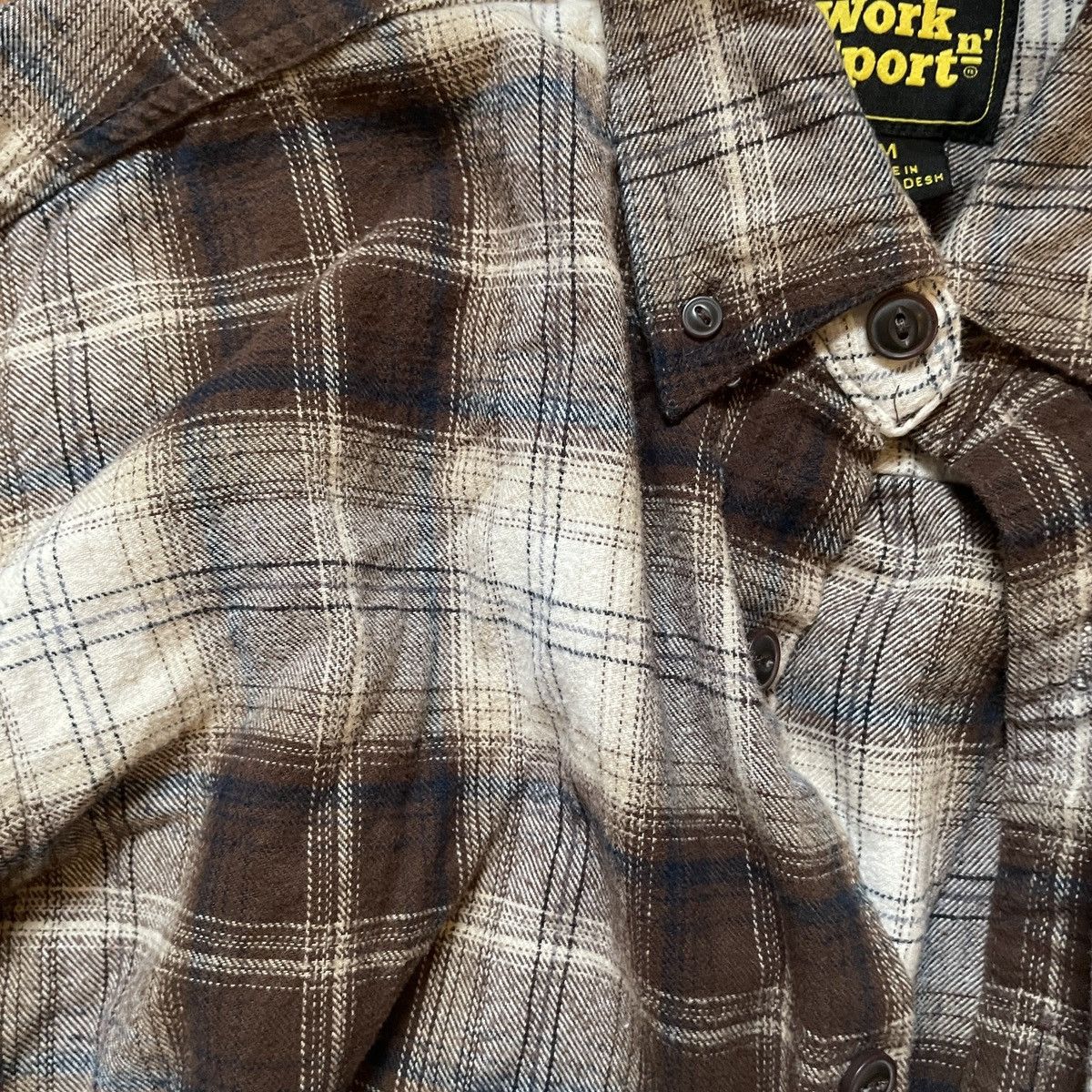 Vintage Vintage Work N’ Sport Brown Plaid Flannel Shirt Men’s Size M Size US M / EU 48-50 / 2 - 3 Thumbnail