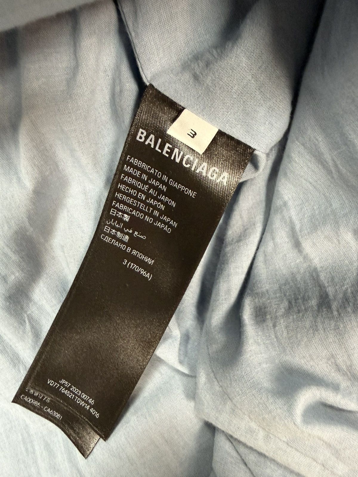 Balenciaga CAGOLE OVERSIZED DENIM JACKET FITS XL/XXL Size US XL / EU 56 / 4 - 6 Thumbnail