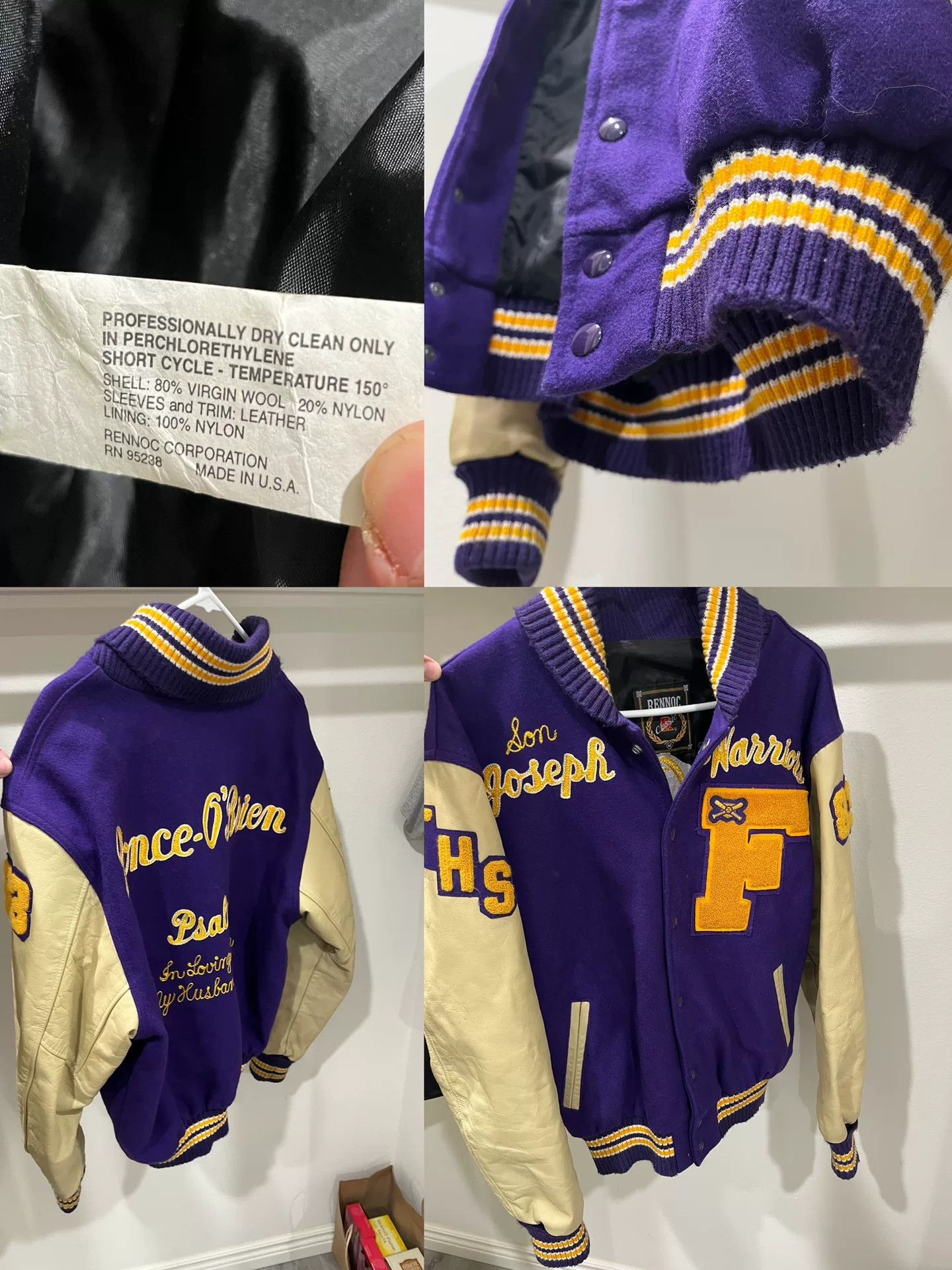 Rennoc Rennoc Whiteville Letterman Vintage Jacket Size US M / EU 48-50 / 2 - 1 Thumbnail