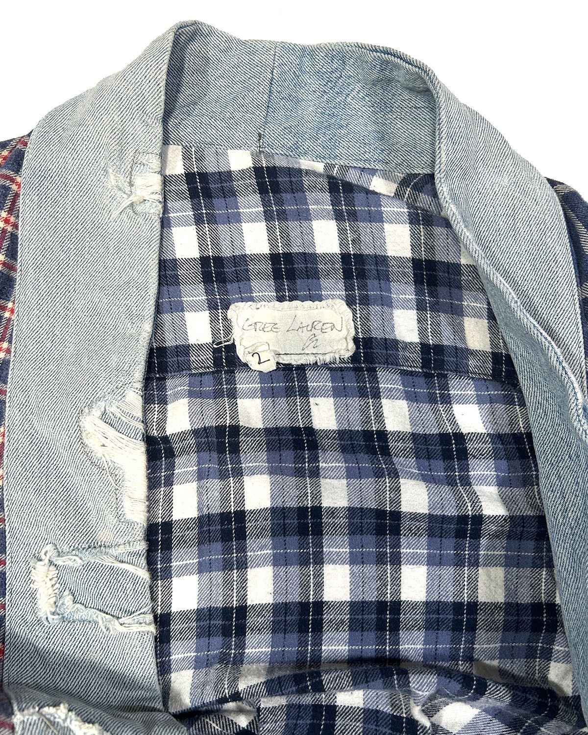 Greg Lauren GREG LAUREN WOMEN'S MIXED PLAID KIMONO Size M / US 6-8 / IT 42-44 - 4 Thumbnail