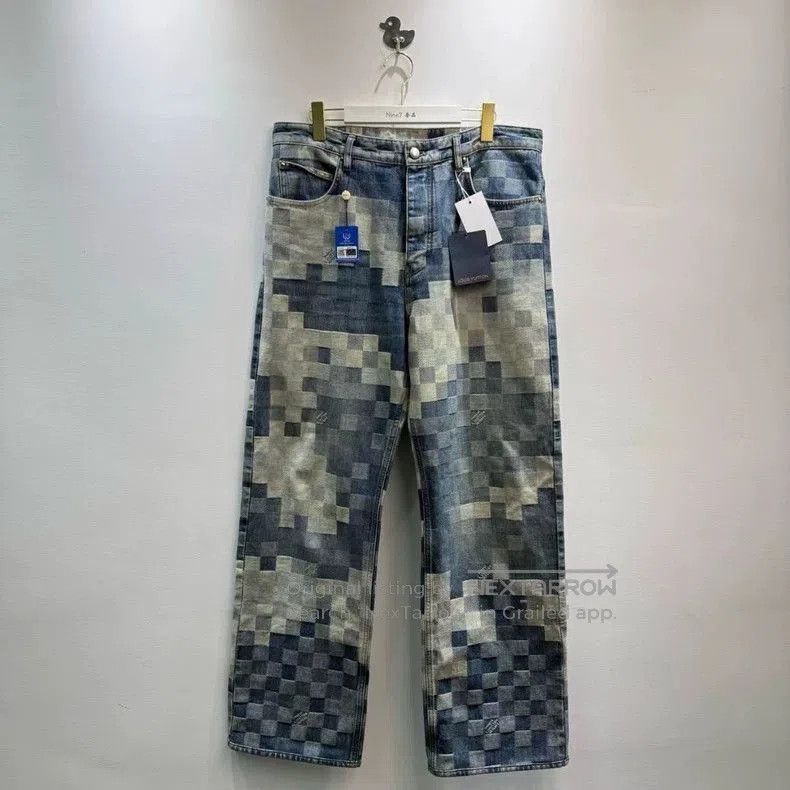 Louis Vuitton LV x Pharrell Checkerboard Denim Jeans . Size US 34 / EU 50 - 1 Thumbnail