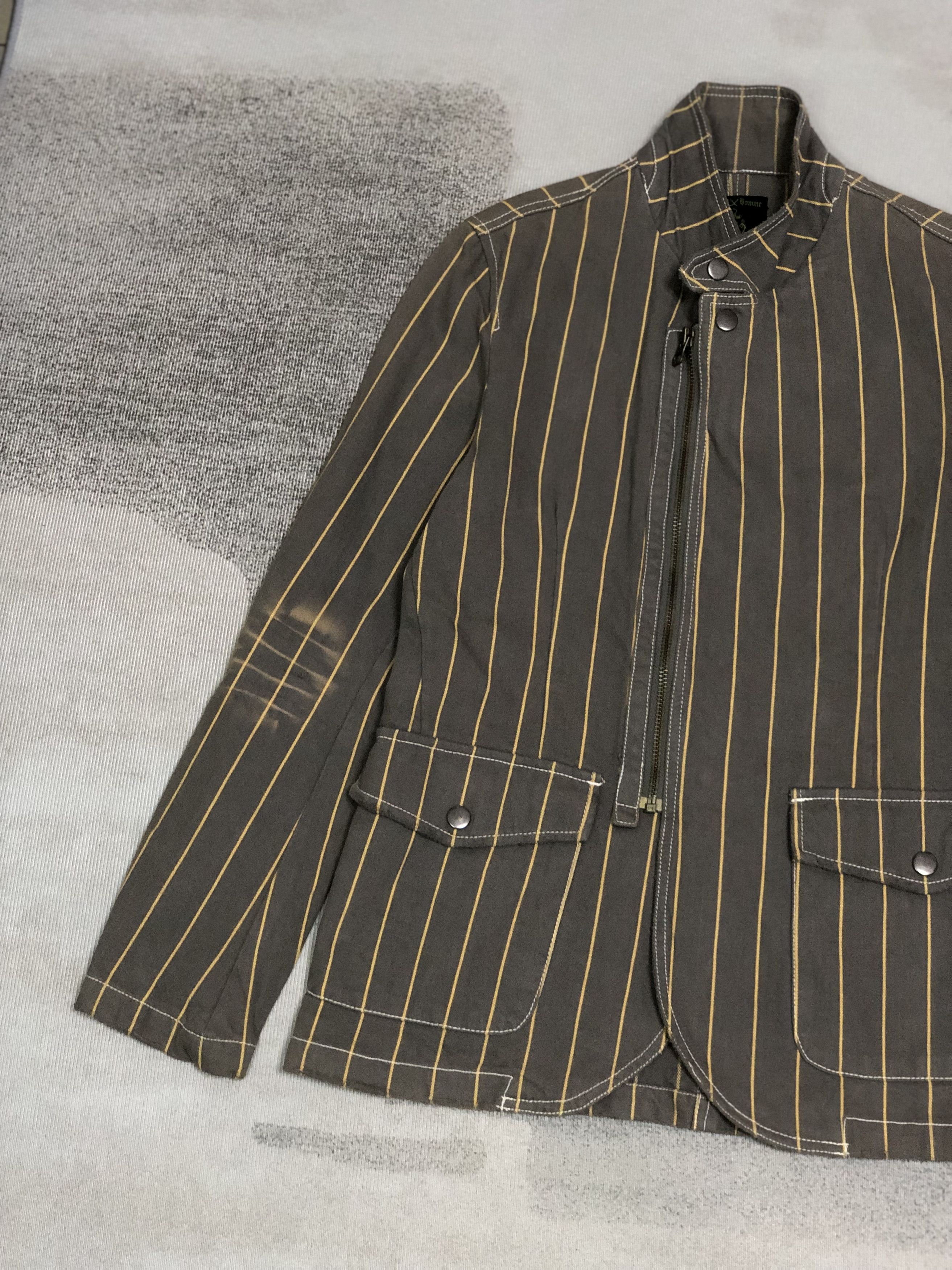 291295=Homme 291295=Homme Asymmetric striped jacket Size US M / EU 48-50 / 2 - 5 Thumbnail
