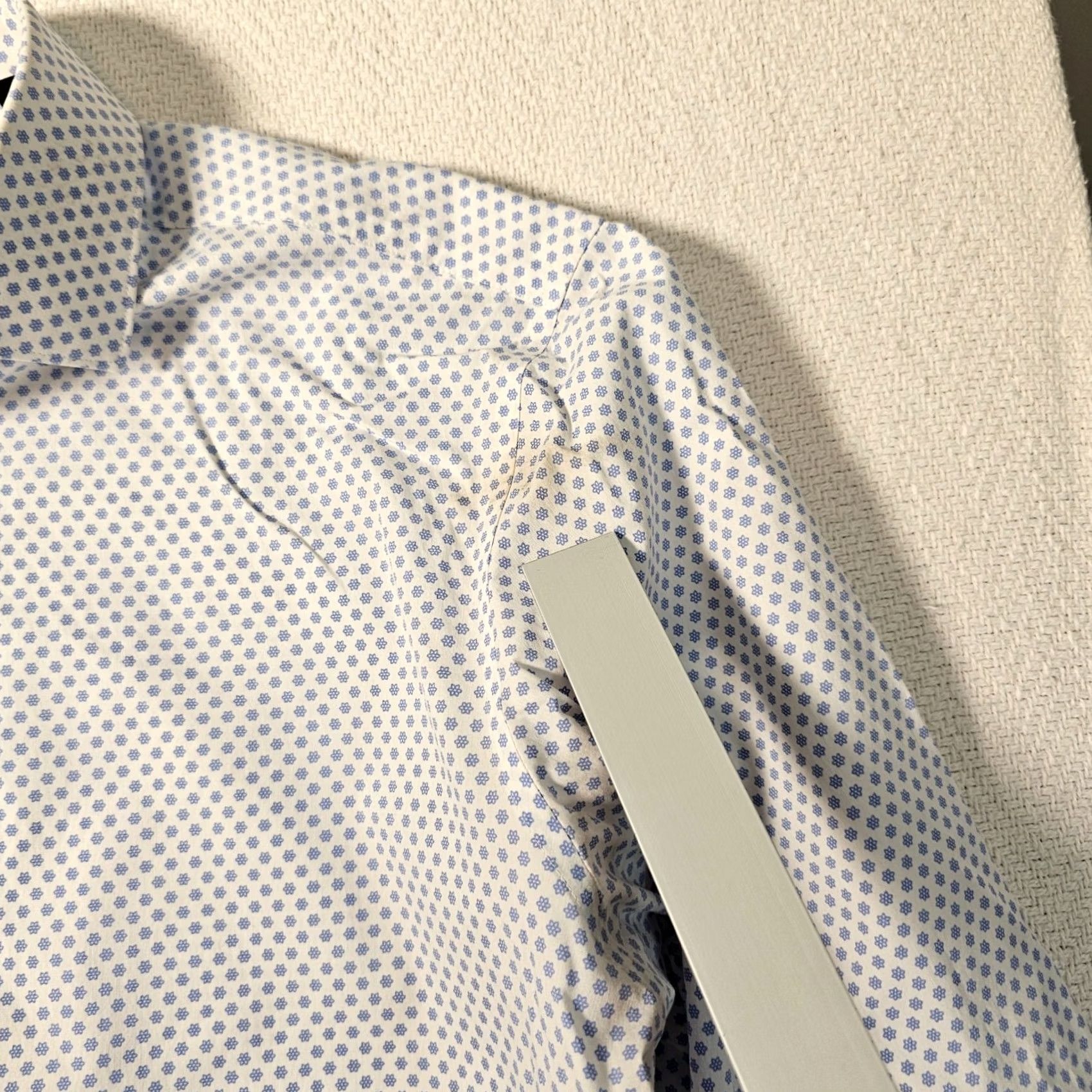 Psycho Bunny Psycho Bunny Button-Up Shirt Men 16 Blue Geometric Modern Stretch / Casual Formal Party/Cocktail Travel Wedding Mens Button-Up Shirt Size 42R - 4 Thumbnail