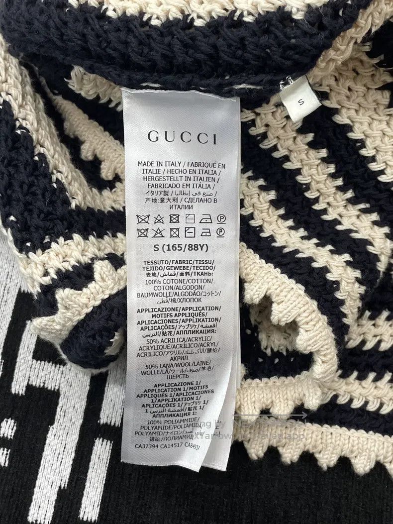 Gucci Gucci Black and white knitted long sleeves Size S / US 4 / IT 40 - 6 Thumbnail