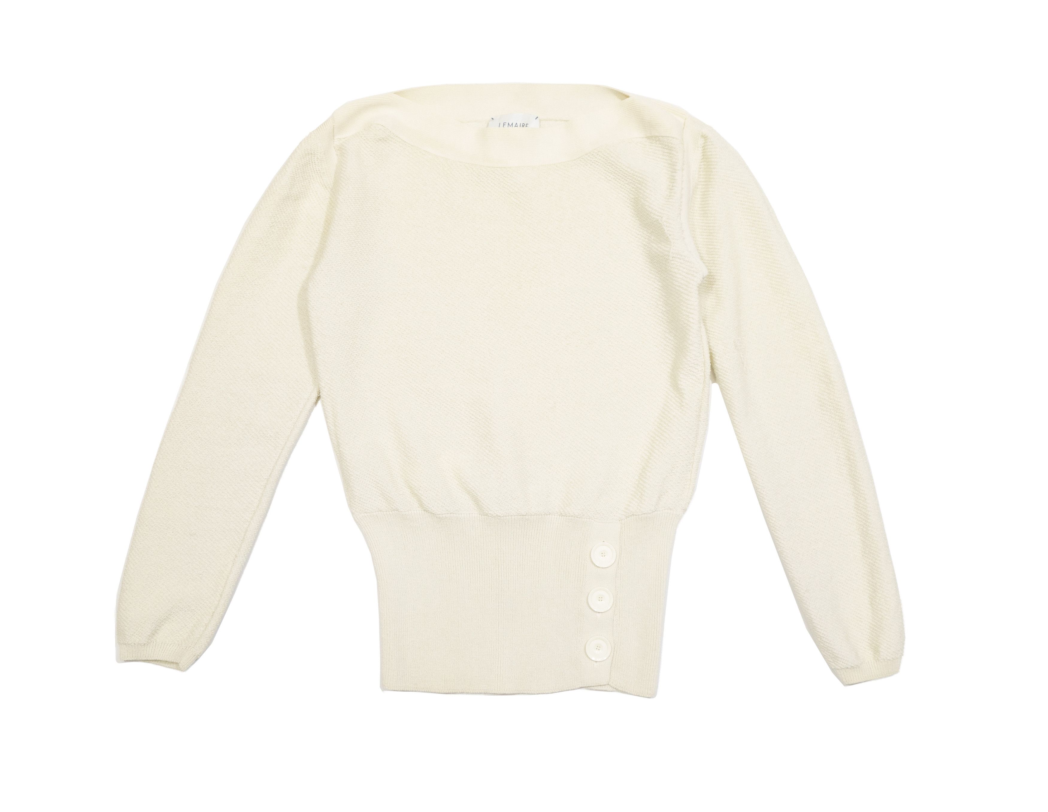 Lemaire Asymmetric Button-Side Virgin Wool Sweater Size S / US 4 / IT 40 - 1 Thumbnail
