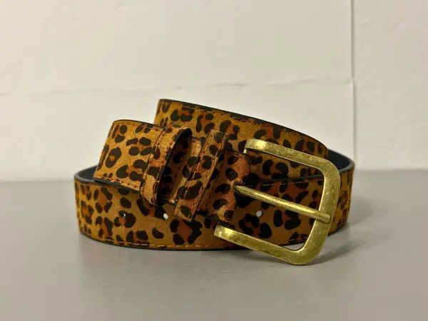 Japanese Brand 2000s leopard cheetah print belt Size 32 - 3 Thumbnail