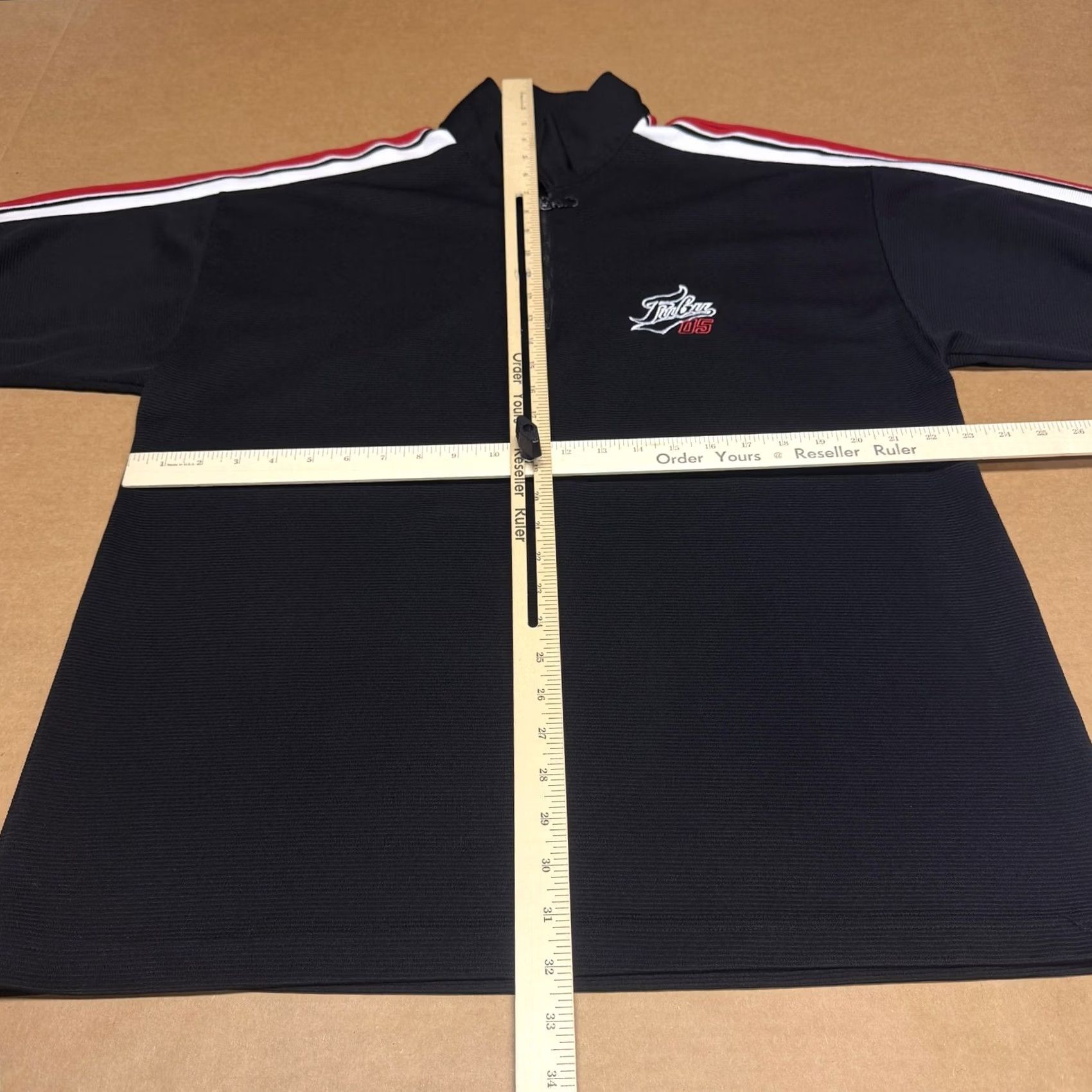 Fubu FUBU Sweatshirt XL Black 1/4 Zip Pullover Striped Sleeve Embroidered Mens XL Sweatshirt Size US XL / EU 56 / 4 - 5 Thumbnail