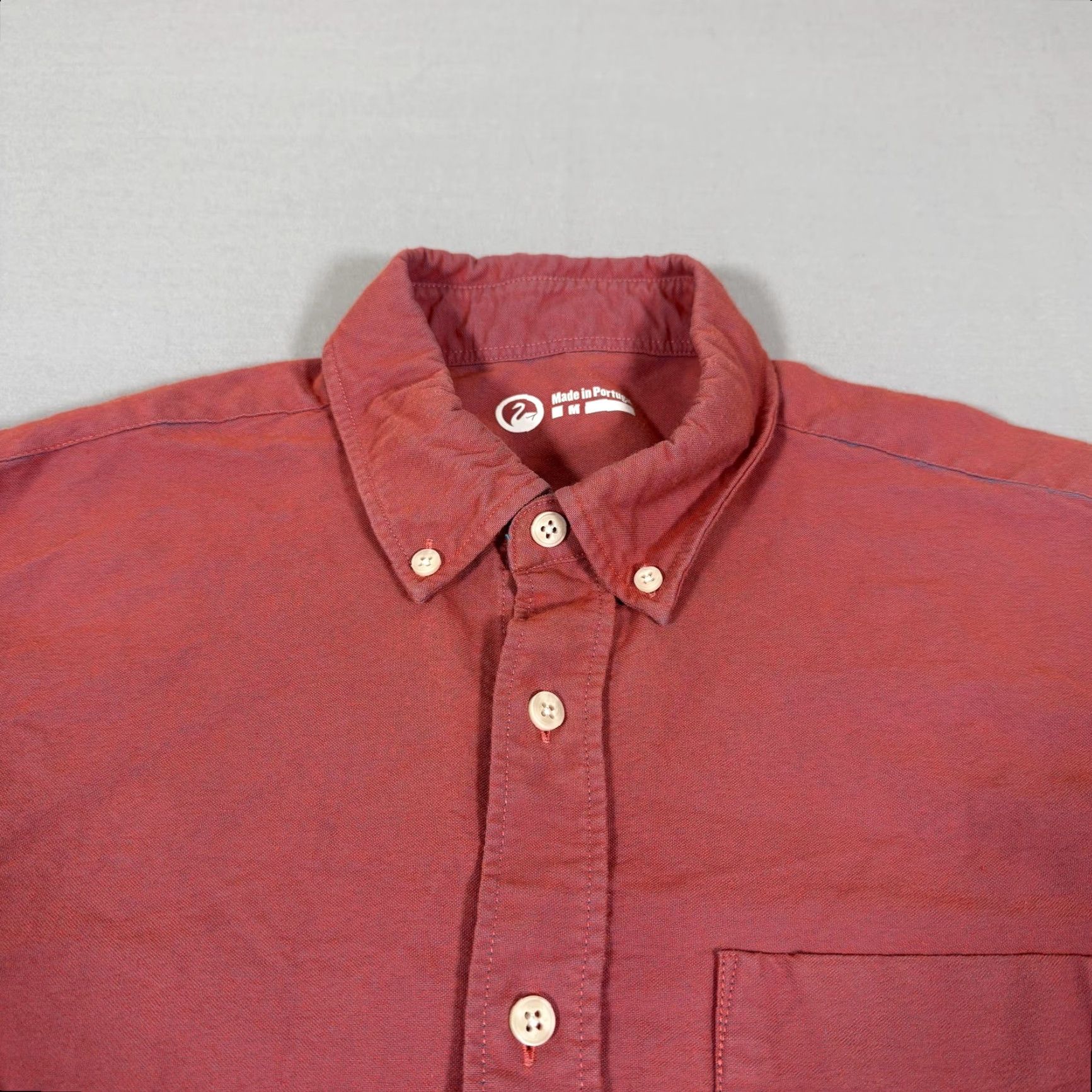 Outlier Outlier Shirt Mens M Red Chambray Long Sleeve Button-Up Slim Casual Shirt Size US M / EU 48-50 / 2 - 3 Thumbnail