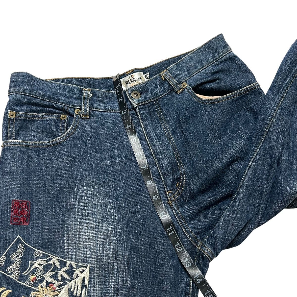 Karakuri Tamashii 383 Karakuri Tamashii jeans embroidered denim blue archive Size US 32 / EU 48 - 11 Thumbnail