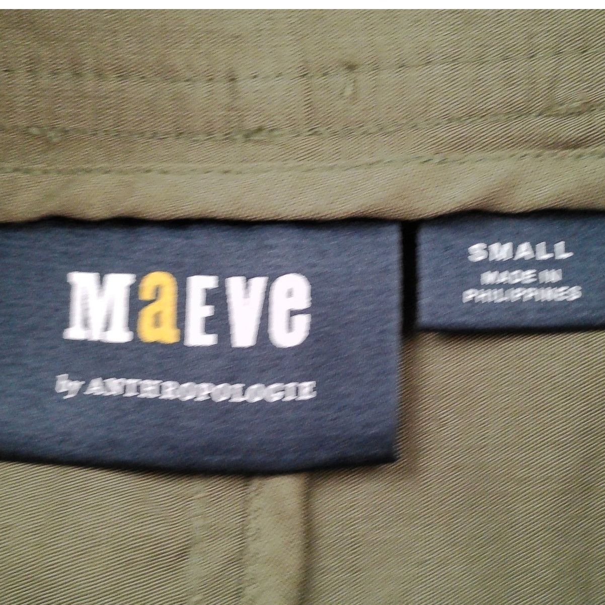 Anthropologie Maeve Anthropologie Moss Green Cargo Mini Skirt SMALL Size 28" / US 6 / IT 42 - 4 Thumbnail