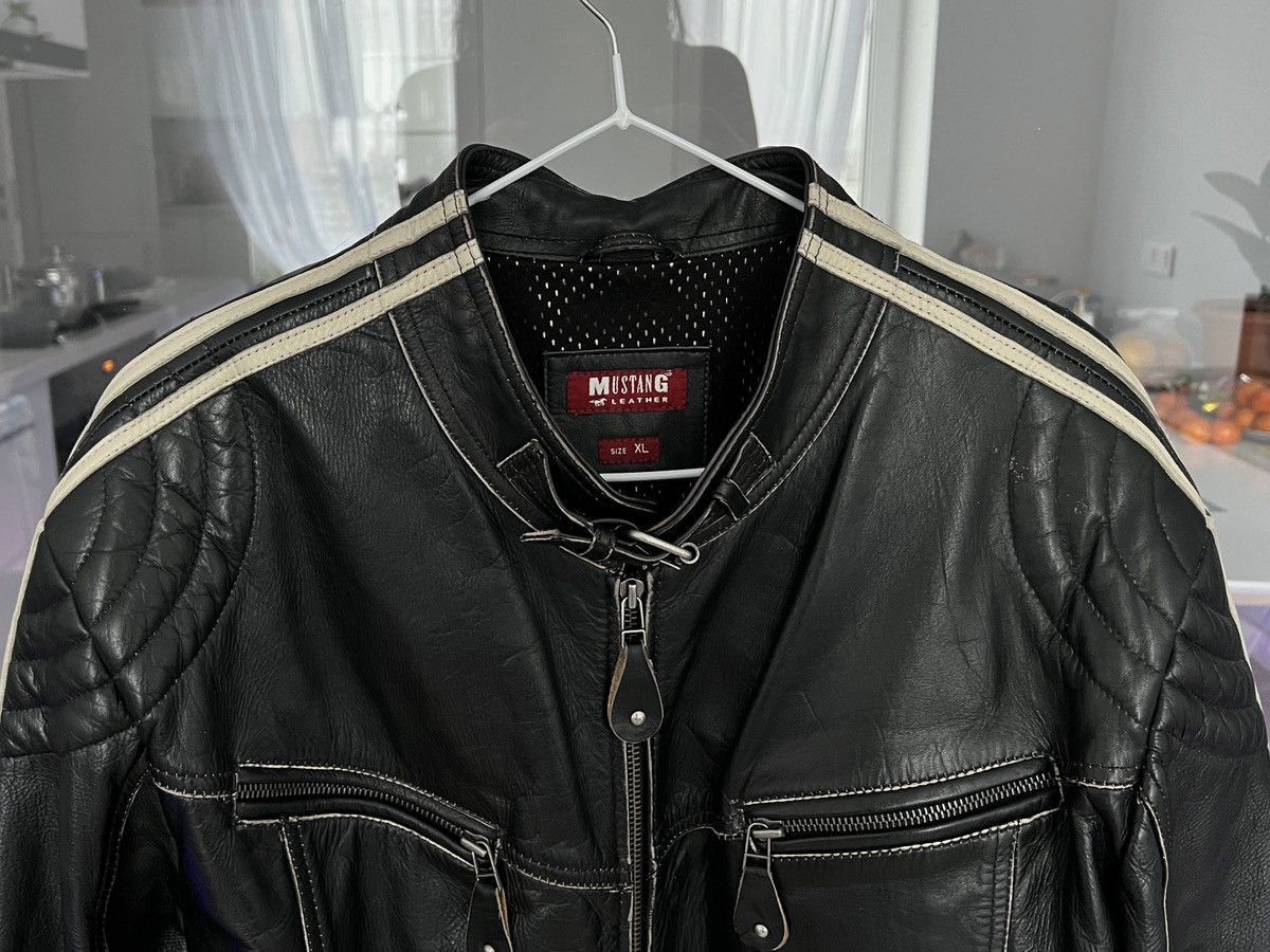 Hysteric Glamour Balenciaga x Adidas Style Cropped Stripes Leather Jacket Size US M / EU 48-50 / 2 - 4 Thumbnail
