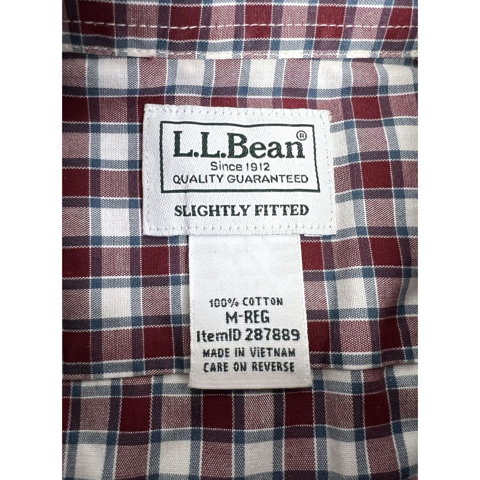 Vintage L.L. Bean Red Plaid Button-Up Shirt Mens Regular Fit 100% Cotton Long Sleeve Size M Size US M / EU 48-50 / 2 - 3 Thumbnail