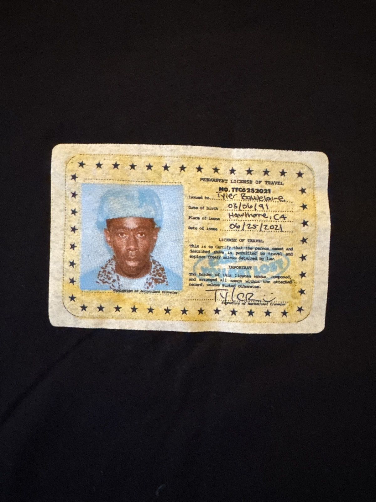 Golf Wang Golf Wang Call Me If You Get Lost License T Shirt Size US L / EU 52-54 / 3 - 2 Thumbnail