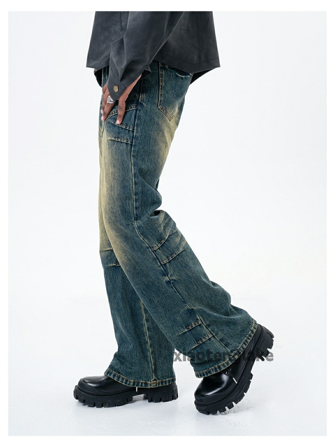Jean × Vintage washed faded cleanfit yuppie bootcut grunge jeans Size US 32 / EU 48 - 6 Thumbnail
