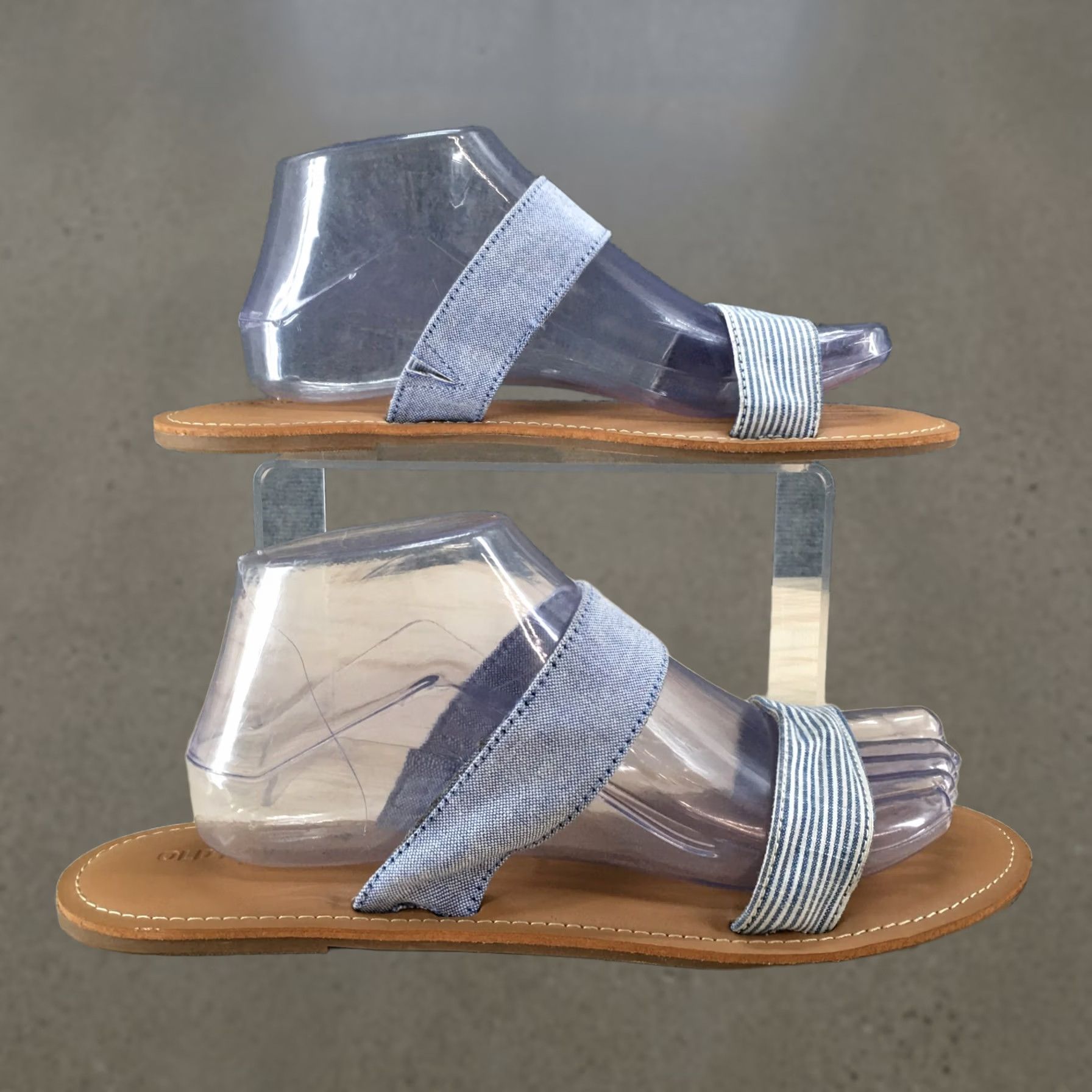 Old Navy Old Navy Sandals Womens 10 Double Strap Slide Blue Slip On Casual Comfort Flats Size US 10 / IT 40 - 1 Thumbnail