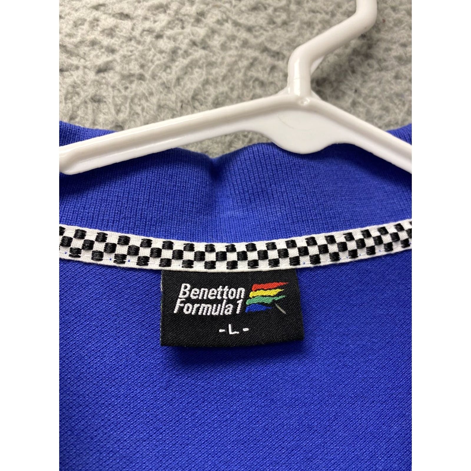 Benetton Benetton Formula 1 Polo Shirt Large Blue Classic Mens Size US L / EU 52-54 / 3 - 3 Thumbnail