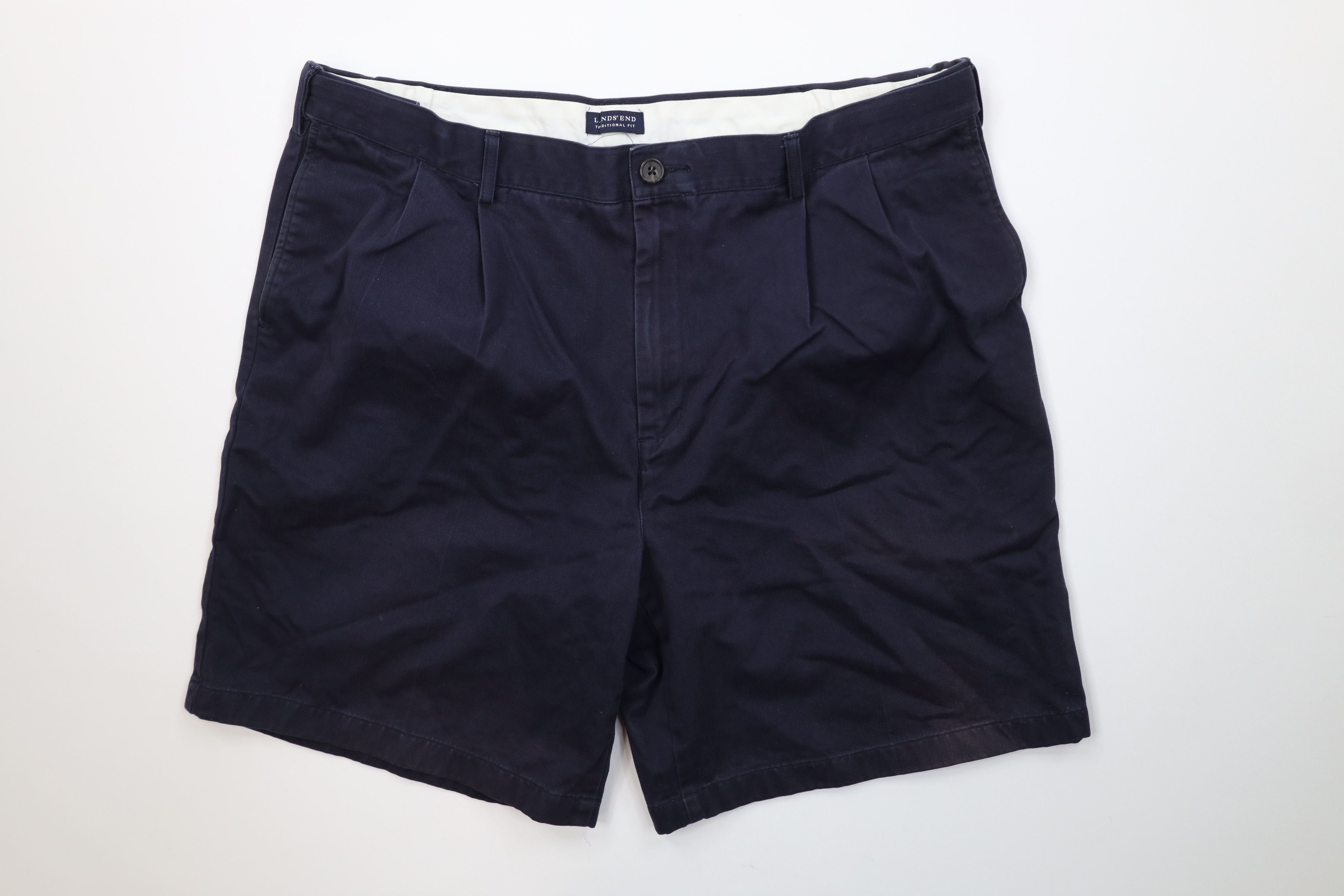 Lands' End Vintage Lands End Faded Traditional Fit Chino Shorts Blue Size US 40 / EU 56 - 1 Thumbnail