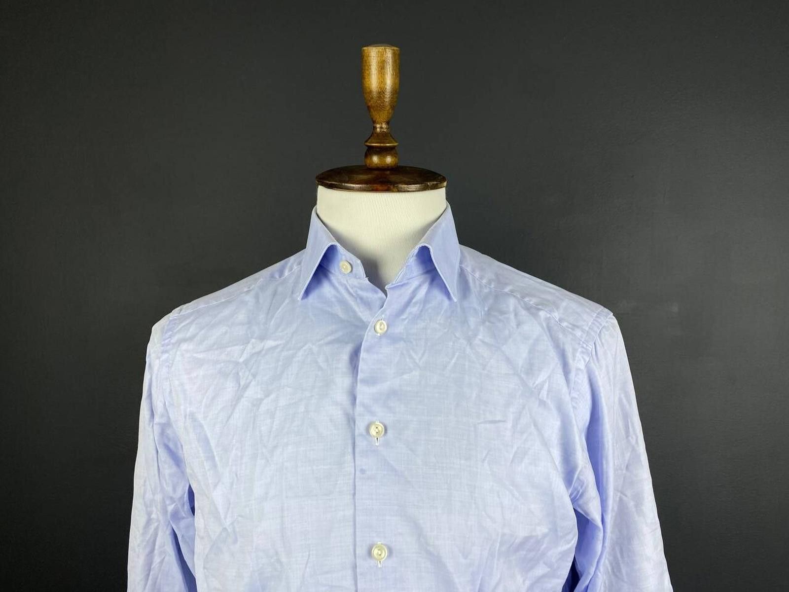Eton Eton Contemporary Blue Luxury Shirt Size 40 / 15 / 3/4 Size US M / EU 48-50 / 2 - 2 Thumbnail