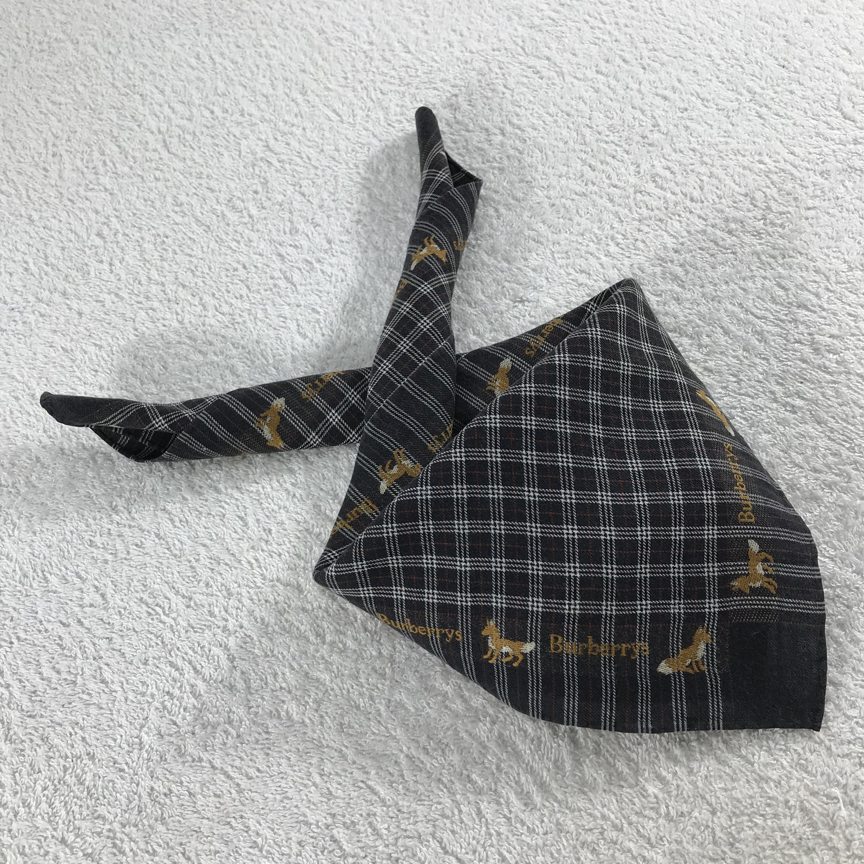 Burberry × Vintage Burberry Bandana / Handkerchief / Neckerchief - S227 Size ONE SIZE - 4 Thumbnail