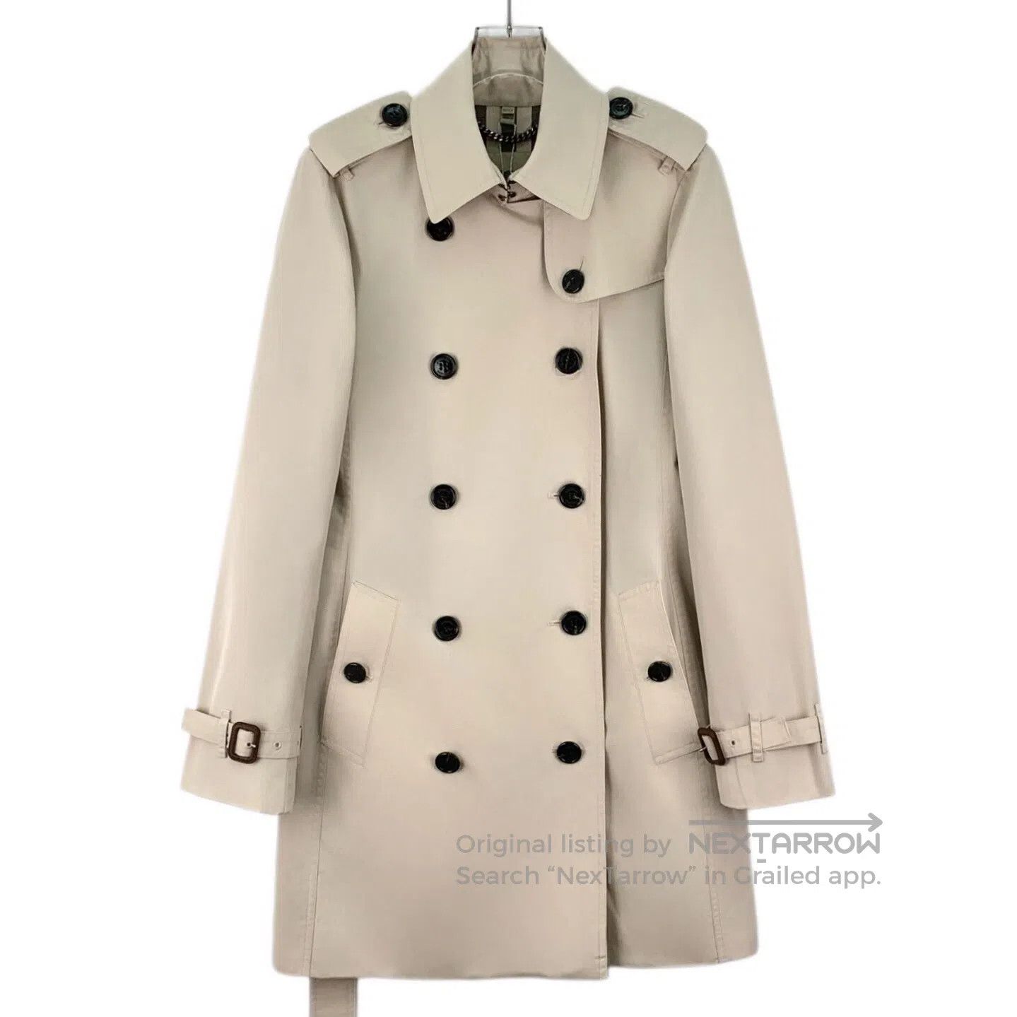 Burberry Burberry Khaki cotton collar double-breasted long-sleeve b Size XS / US 0-2 / IT 36-38 - 1 Thumbnail