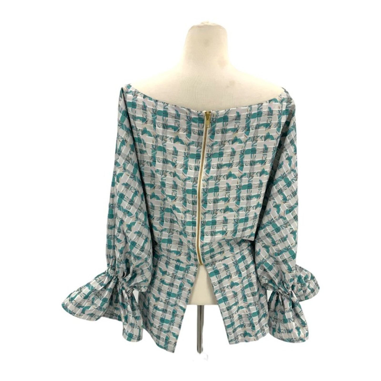 Other Kimberly Goldson Sola Blouse Blue Medium NWOT $348 MSRP Size M / US 6-8 / IT 42-44 - 5 Thumbnail