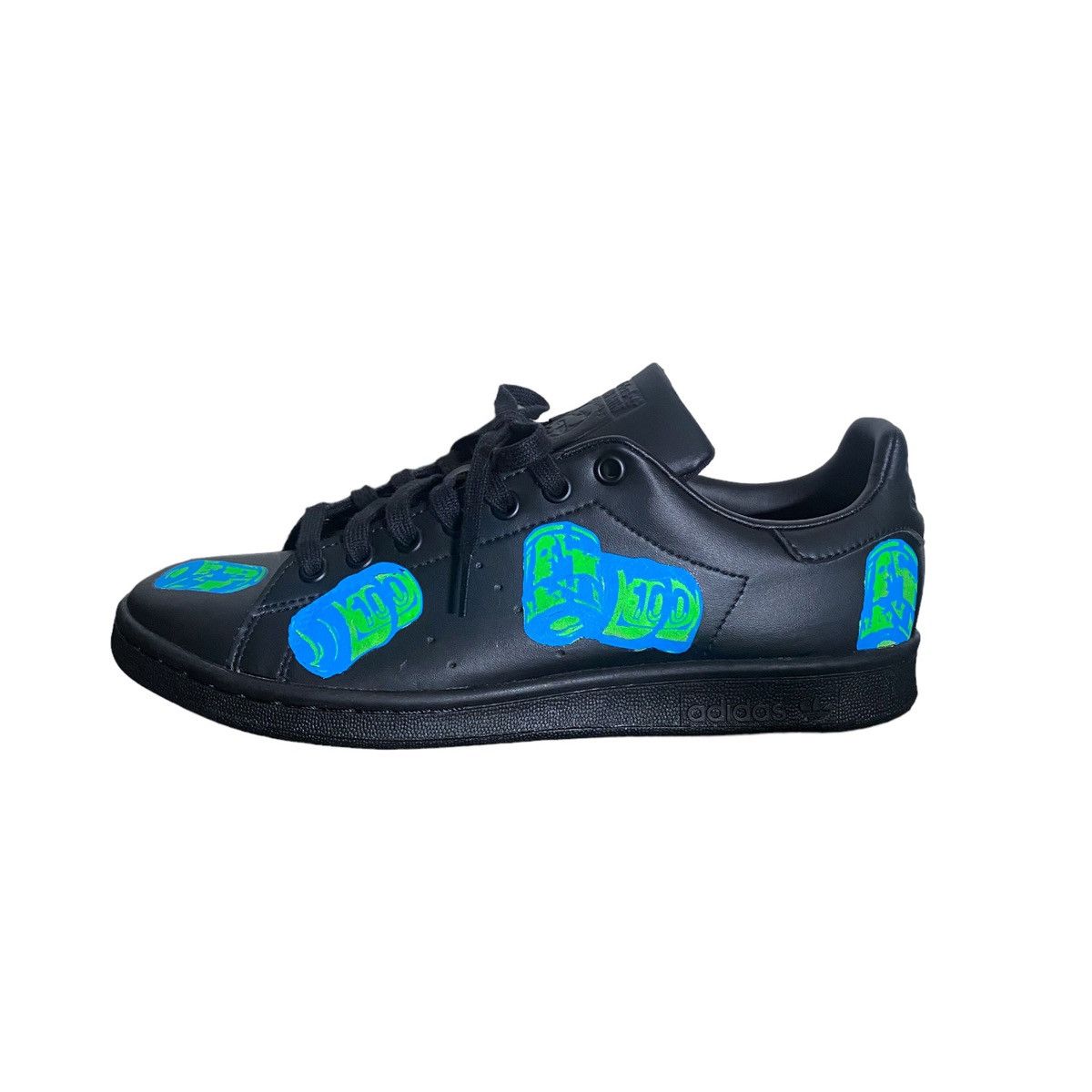 image of Adidas Bleau Bankroll Stan Smiths Shoes in Black, Men's (Size 9)