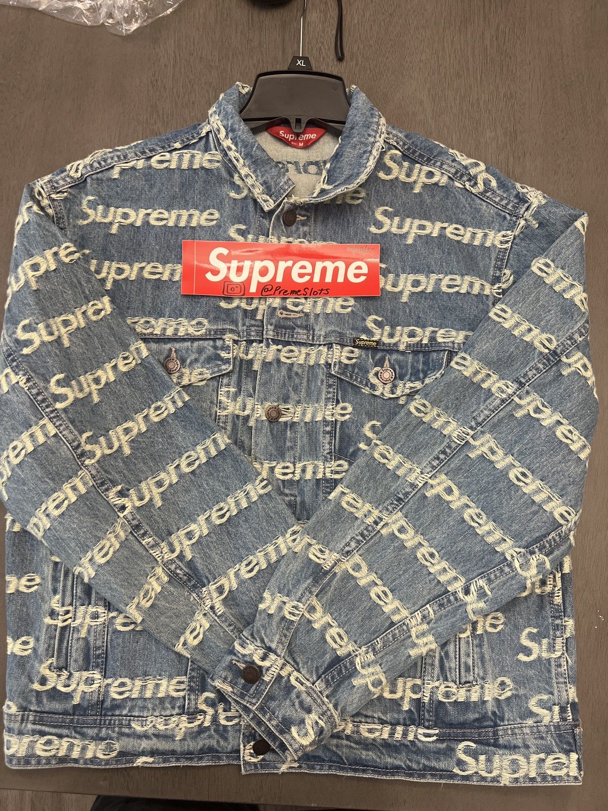 Supreme Supreme Frayed Logos Denim Trucker Jacket | Grailed