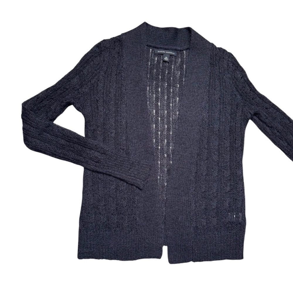 Banana Republic Banana Republic Fine Knit OPen Front Dark Grey Cardigan Siz Size XS / US 0-2 / IT 36-38 - 5 Thumbnail