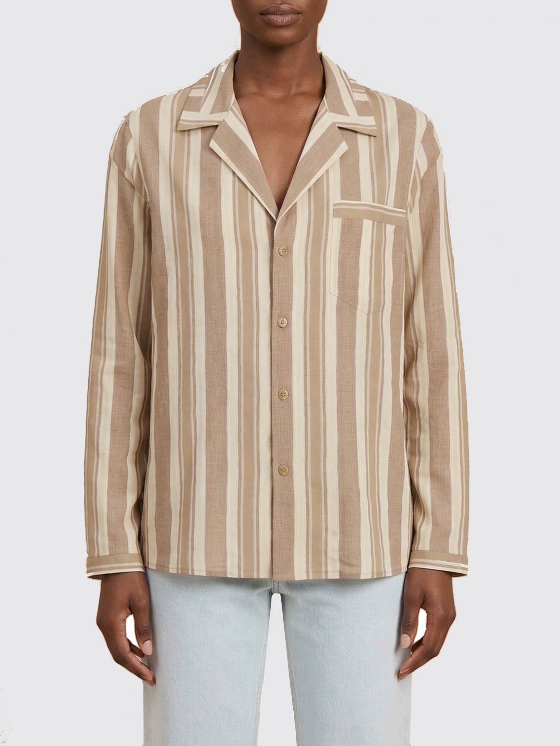 Saint Laurent Paris Saint Laurent Shirt Woman Pearl Size M / US 6-8 / IT 42-44 - 1 Thumbnail