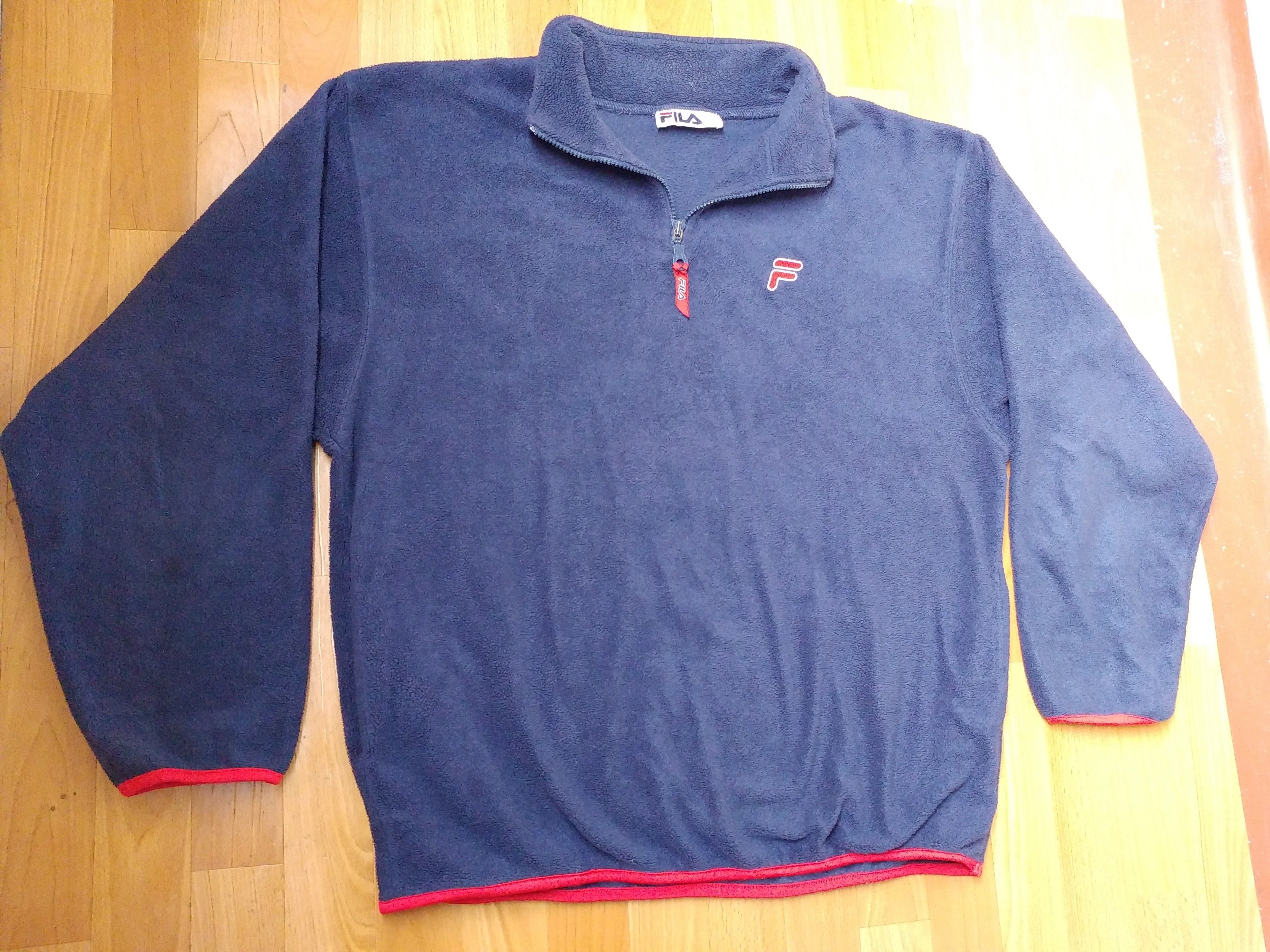 Fila × Vintage FILA sweatshirt, vintage blue fleece shirt, 90s hip-hop L Size US L / EU 52-54 / 3 - 10 Thumbnail