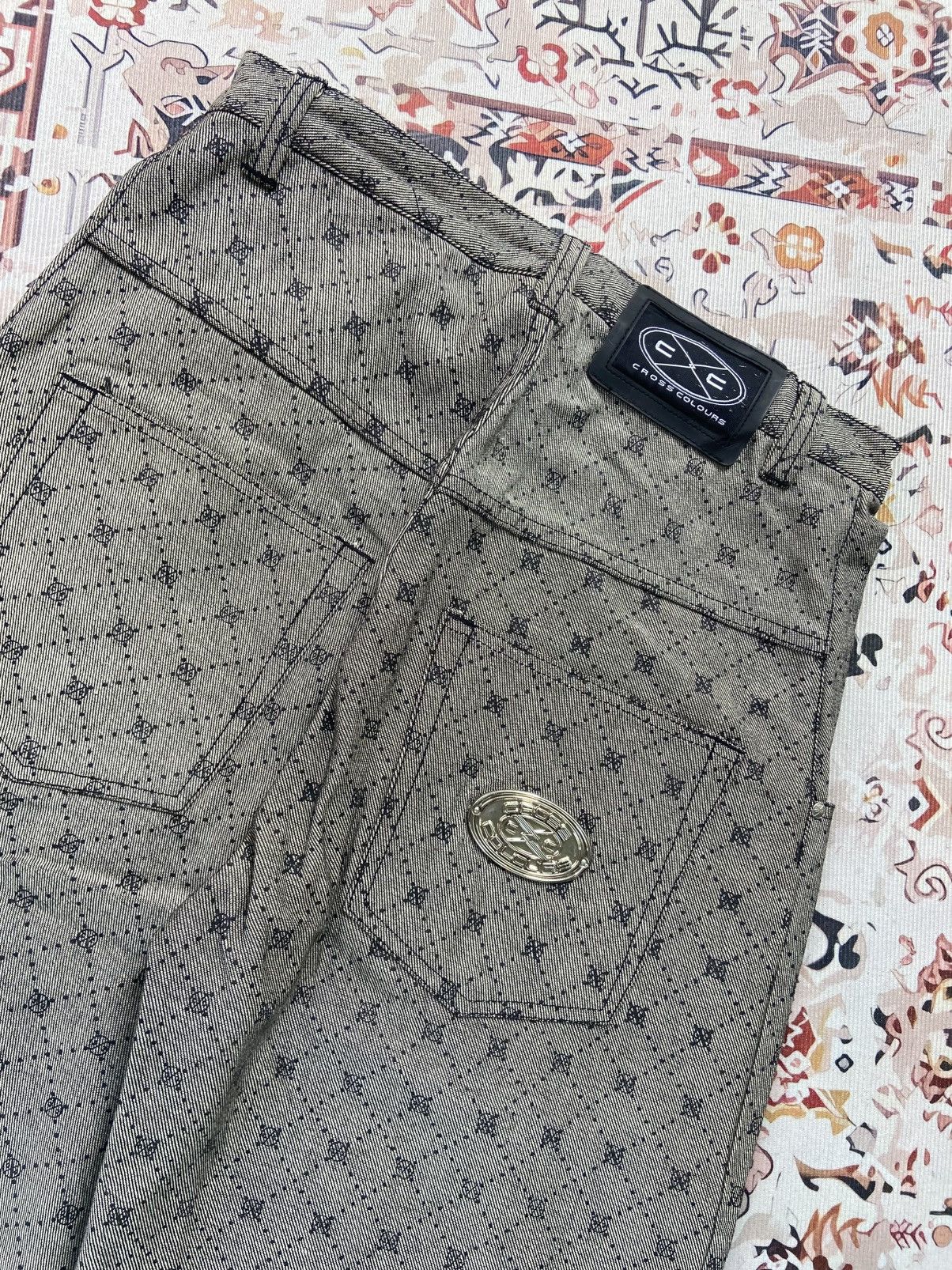 Cross Colours Vintage Cross Colour Monogram Pants Hip Hop Size US 30 / EU 46 - 8 Thumbnail