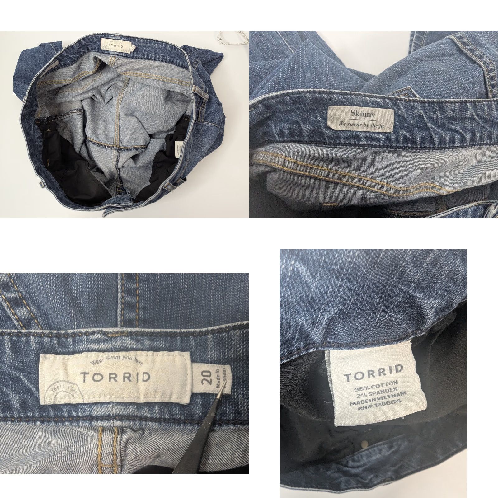 Torrid Torrid Jeans Skinny High Waist Blue Size 20 Cotton Stretch Women’s Denim Size 42" / US 20 - 8 Thumbnail