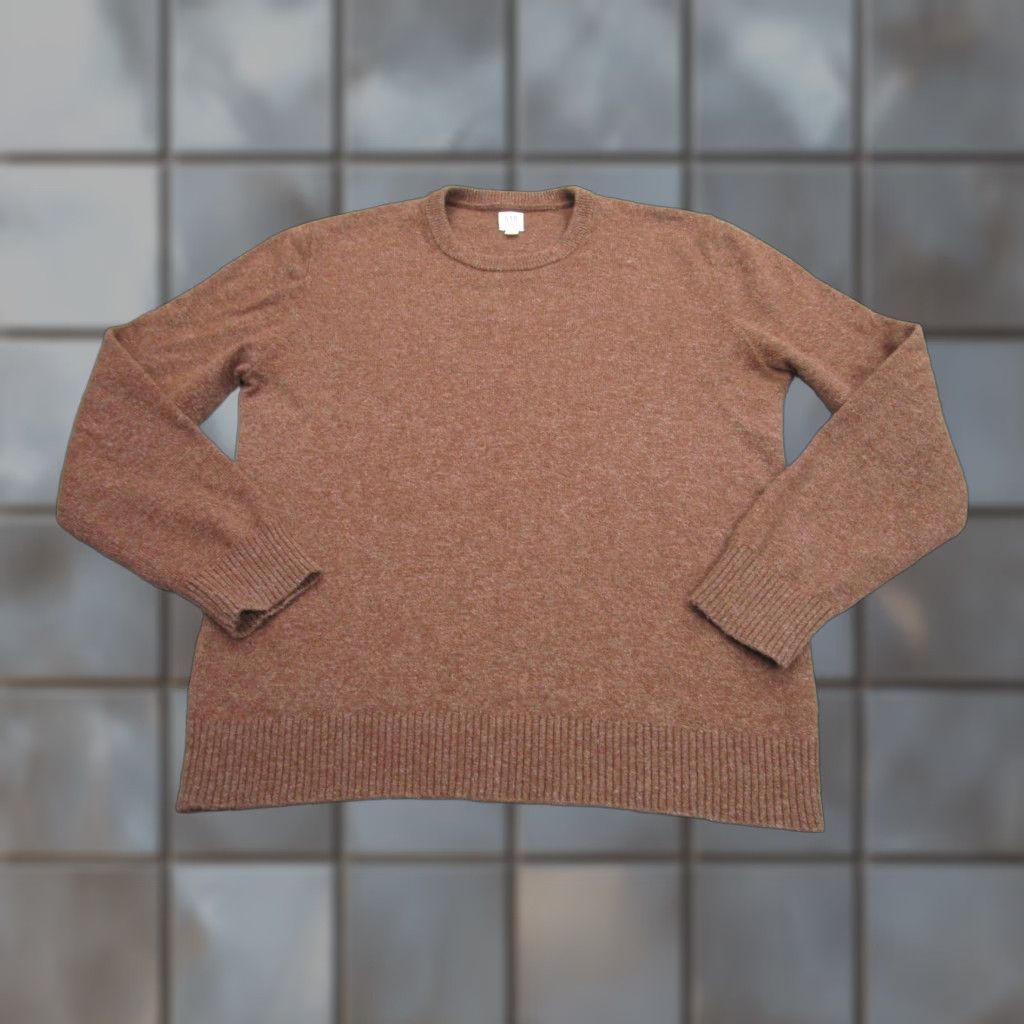 Gap Gap Mens Large Brown Merino Wool Blend Crewneck Knit Pullover Sweater Size US L / EU 52-54 / 3 - 1 Thumbnail