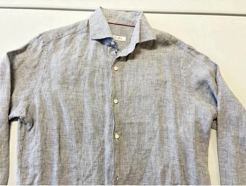 Loro Piana LORO PIANA Men's linen shirt Size US S / EU 44-46 / 1 - 3 Thumbnail