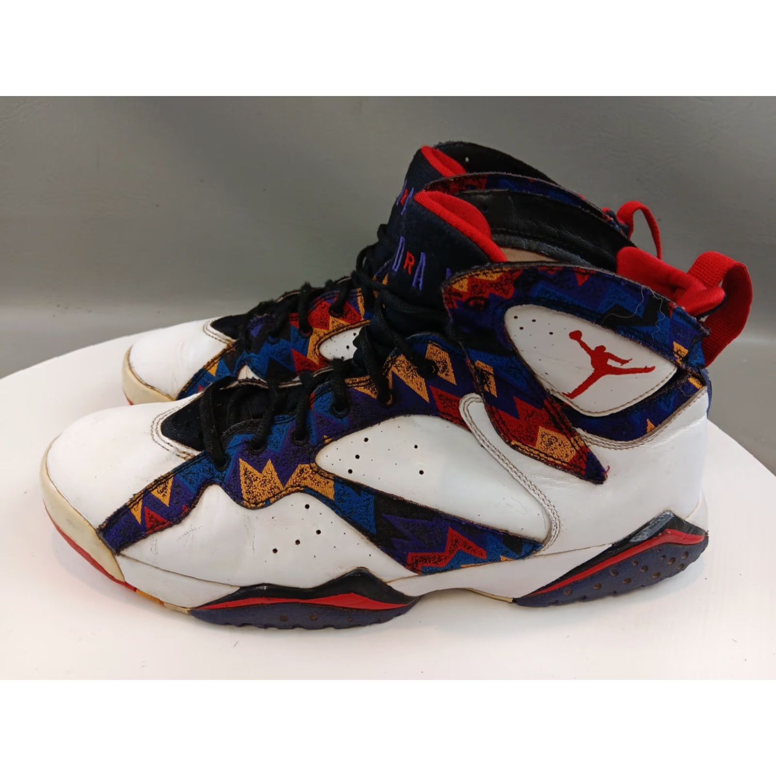 Nike Nike Air Jordan 7 Retro Sneaker Men 12 Multicolor Retro Nothing But Net OG VII Sweater 304775-142 Size US L / EU 52-54 / 3 - 4 Thumbnail