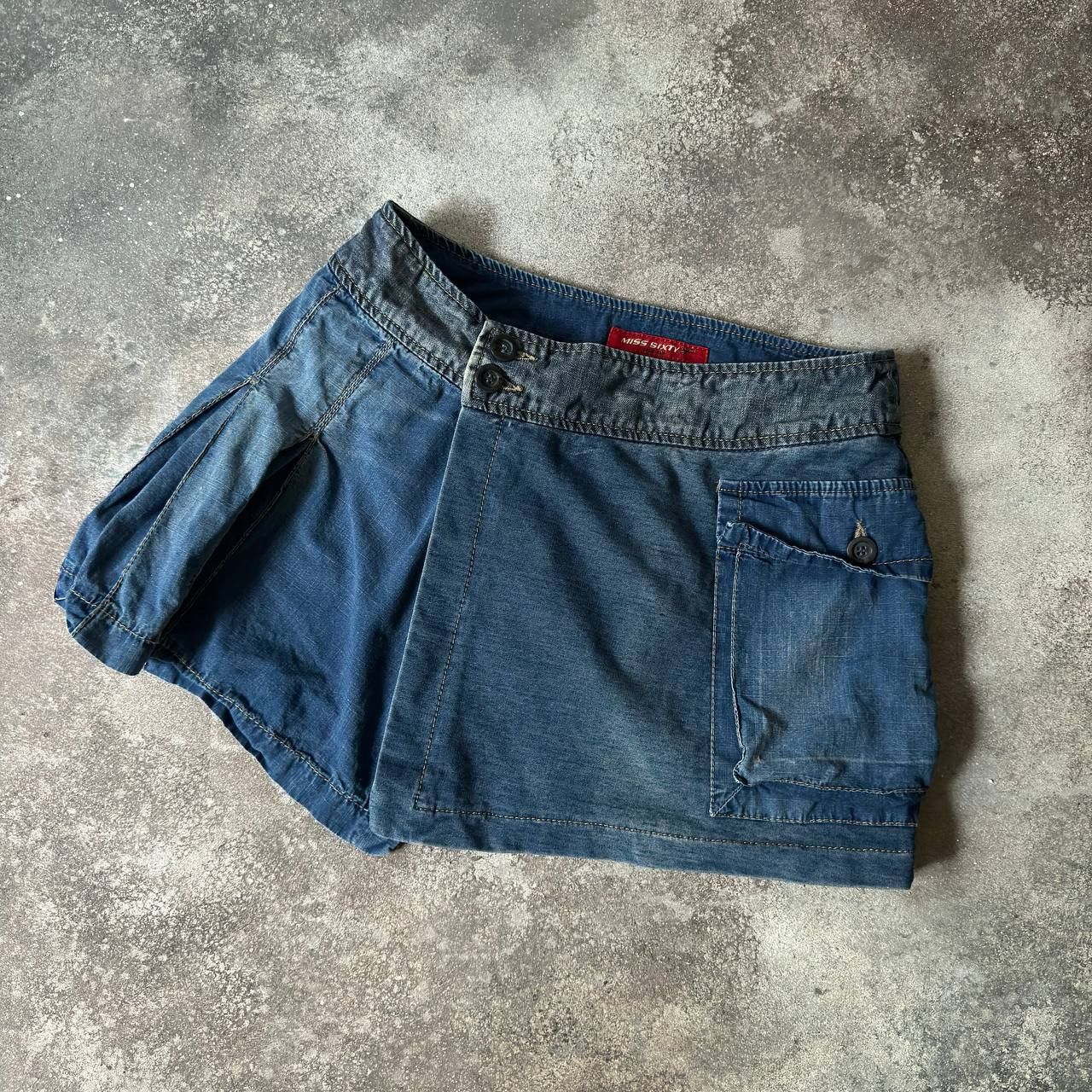 Miss Sixty × Vintage Miss Sixty Vintage Asymmetric Mini Skirt Size 28" / US 6 / IT 42 - 7 Thumbnail