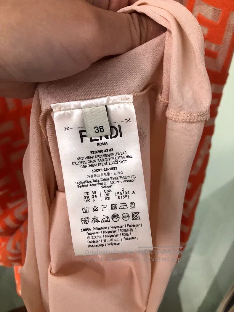 Fendi Fendi All-Print Dress Size XS / US 0-2 / IT 36-38 - 3 Thumbnail