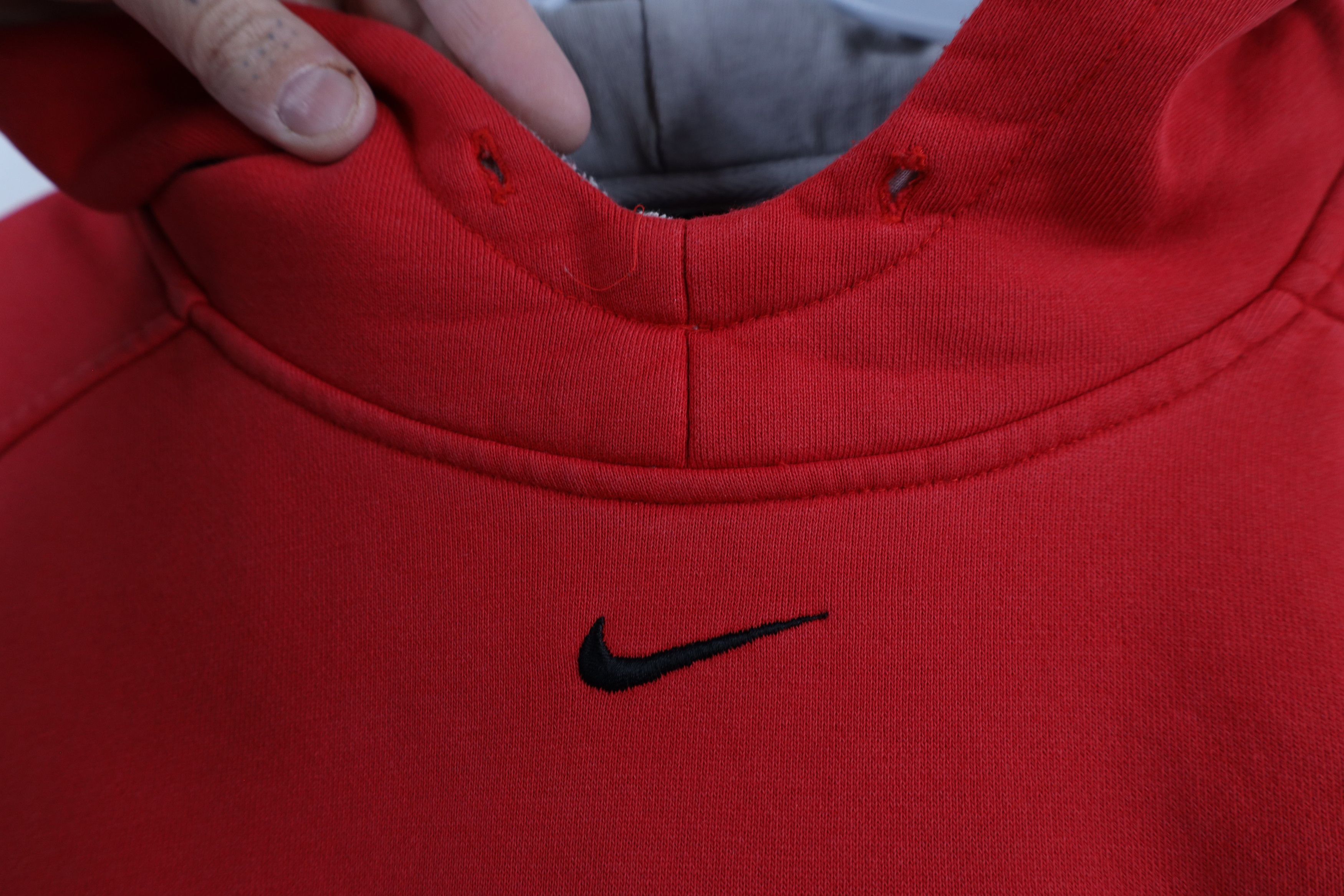 Nike × Vintage Vintage Nike Center Swoosh Ohio State University Hoodie Red Size US L / EU 52-54 / 3 - 7 Thumbnail