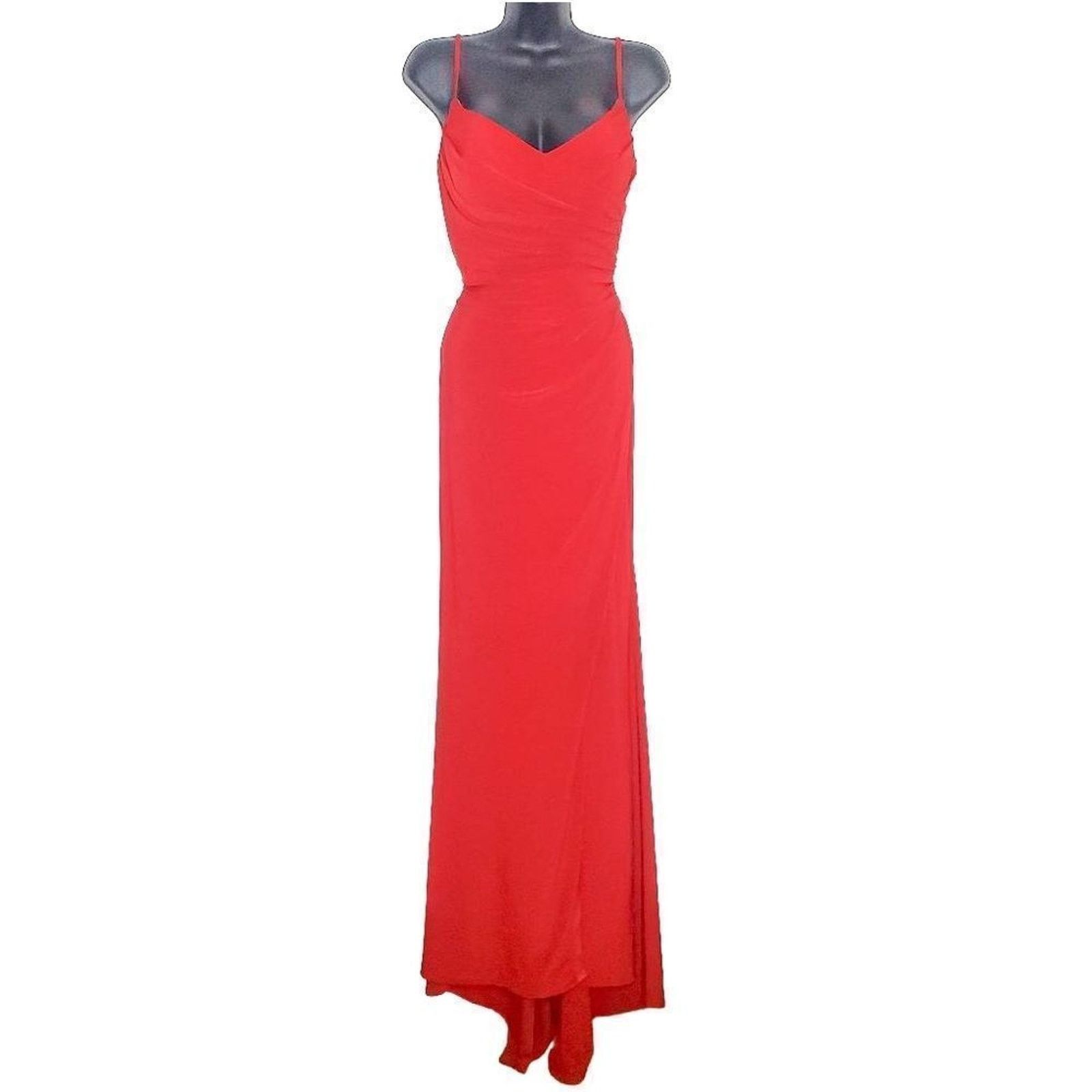 Vintage La Femme Red Ruched Open Back Corset Formal Prom Dress Sz 8 Size M / US 6-8 / IT 42-44 - 1 Thumbnail