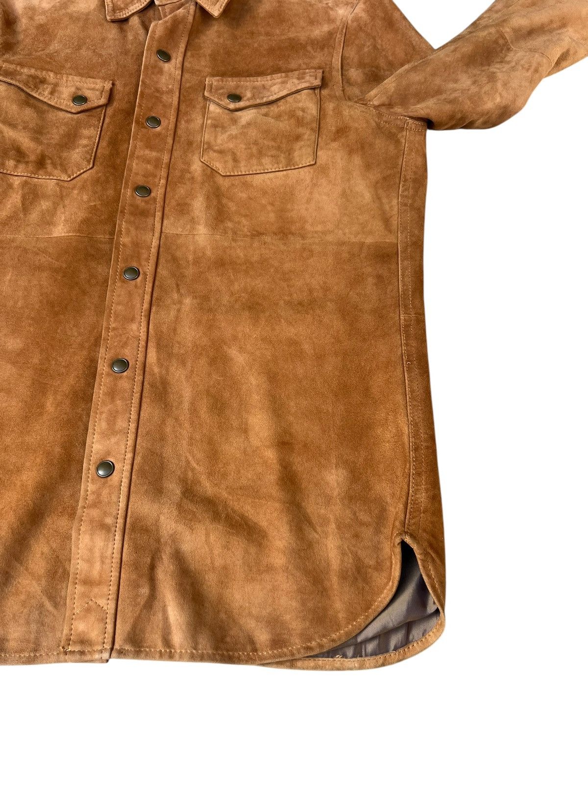 Leather United Arrows Goatskin Suede Leather Western Shirt Size US S / EU 44-46 / 1 - 11 Thumbnail