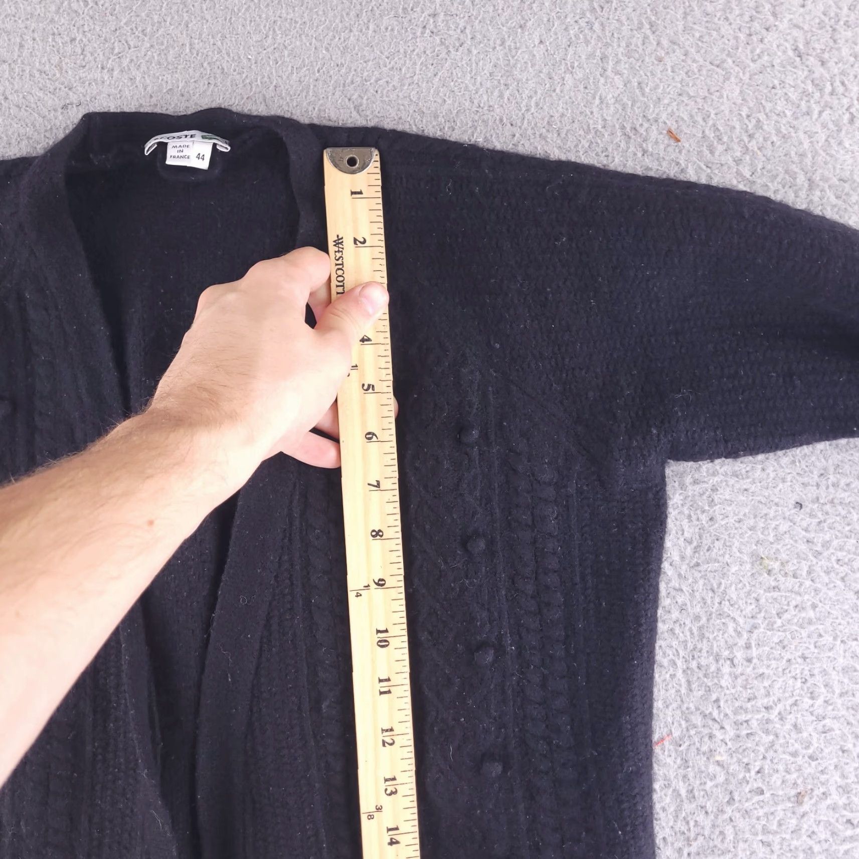 Lacoste Lacoste Sweater Womens Small Black Wool Knit Cardigan S Wool Black Womens Small CardiganSweater Size S / US 4 / IT 40 - 6 Thumbnail