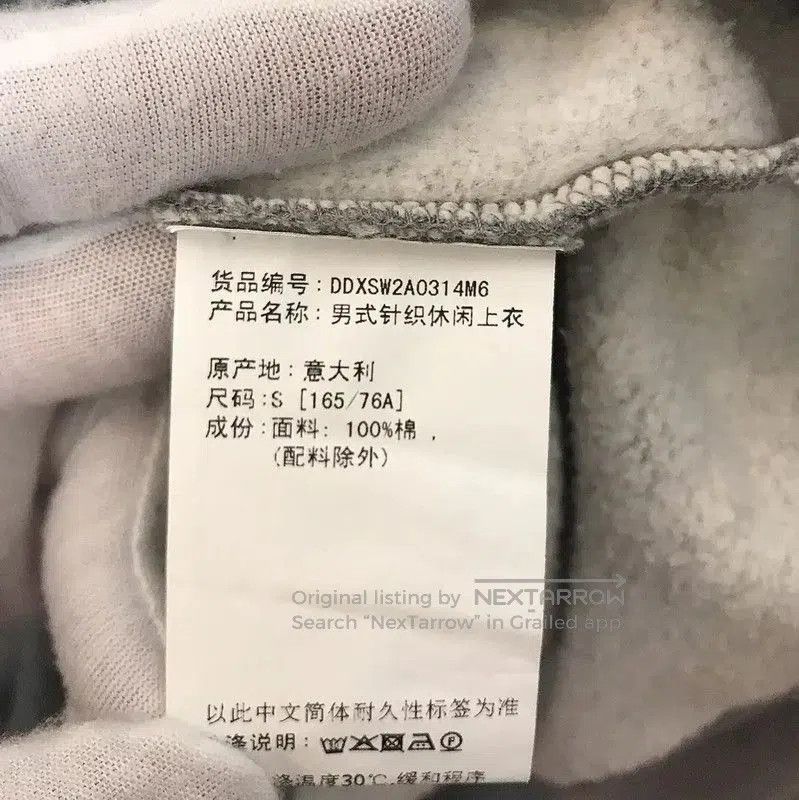 Dior Dior Gray Cotton Men's Sweatshirt . Size US S / EU 44-46 / 1 - 6 Thumbnail