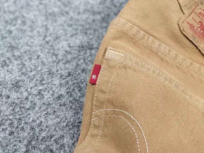 Levi's Vintage 90's Levi’s 501 Beige Faded Denim Jeans Pants Size US 30 / EU 46 - 19 Thumbnail