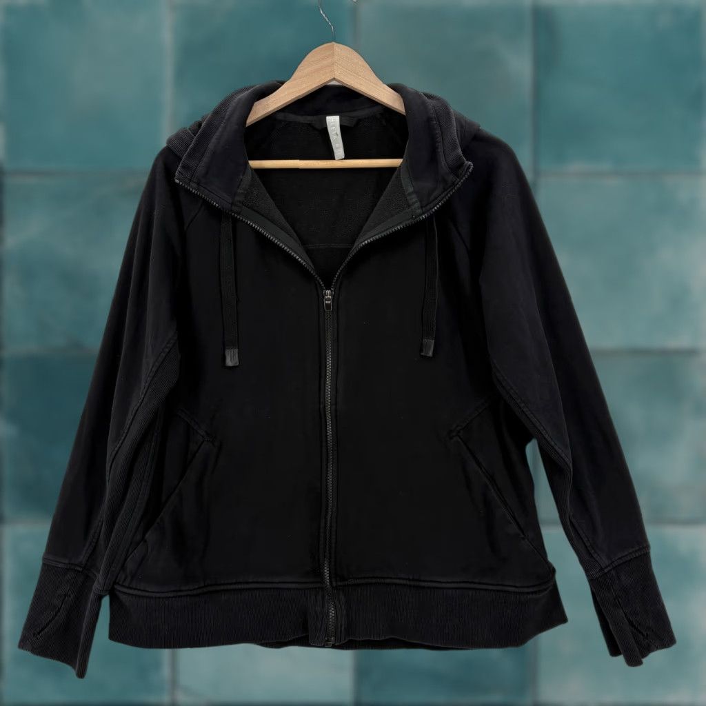 Athleta Athleta Hoodie Womens 1X Black Full Zip Hooded Fleece Stretch Gym Travel Size XL / US 12-14 / IT 48-50 - 1 Thumbnail