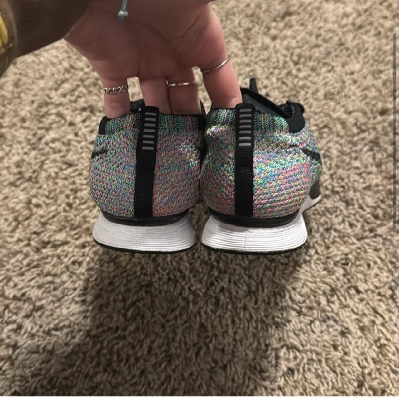 Nike Nike Flyknit Racer Multicolor Running Sneakers Size US 7 / IT 37 - 4 Thumbnail