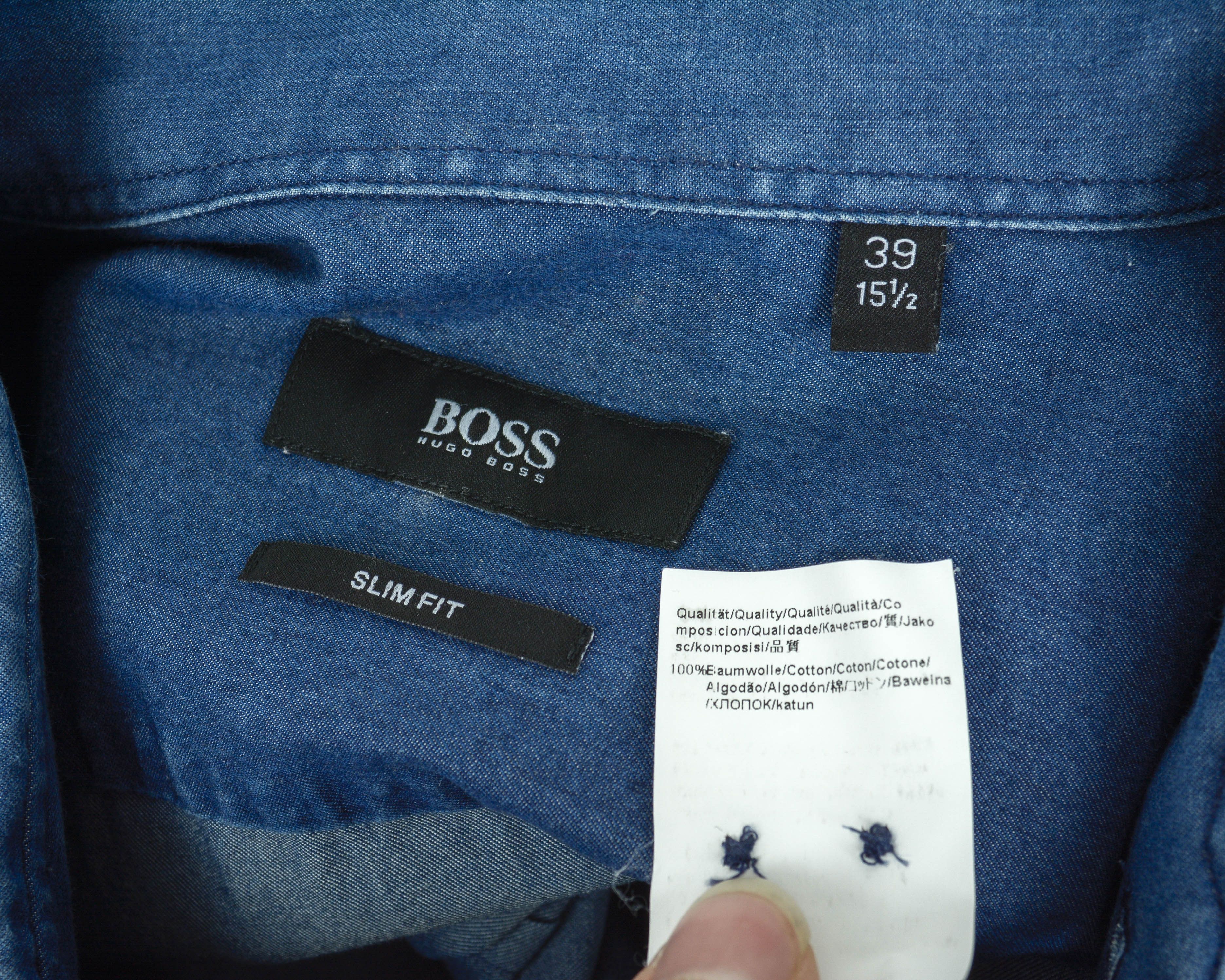 Hugo × Hugo Boss HUGO BOSS 15 1/2 size 39 Formal Shirt Long Sleeve button Up Size 40R - 5 Thumbnail